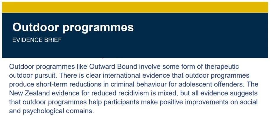 Spotlight on Research and Evidence - Impact of Outdoor Programmes