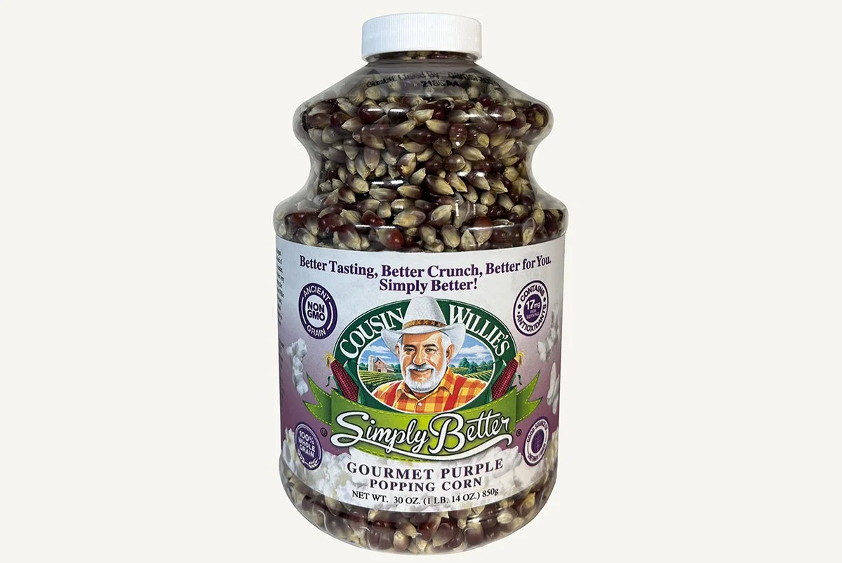 Purple Popcorn Kernels Jar