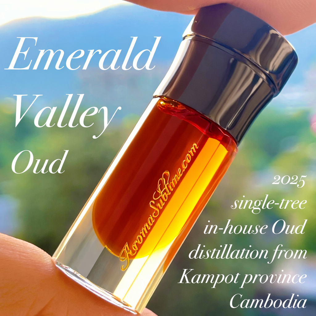 EMERALD VALLEY OUD 2025 • single-tree wild Oud oil • Kampot Lowlands, Cambodia