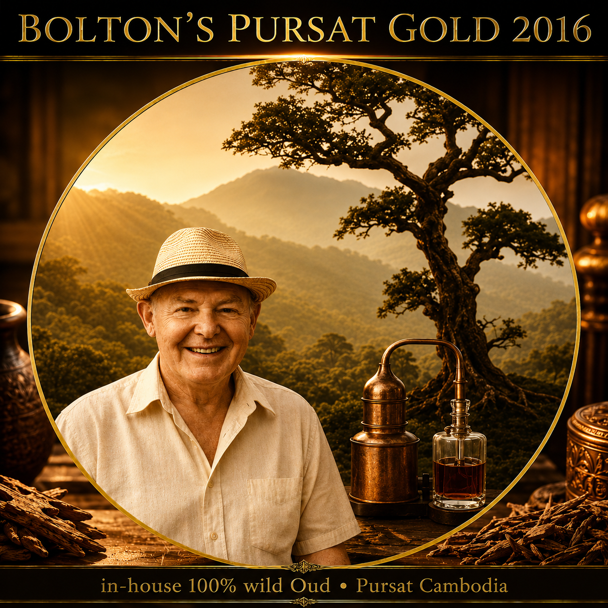 BOLTON'S PURSAT GOLD 2016 • 100% wild Oud • Pursat Cambodia