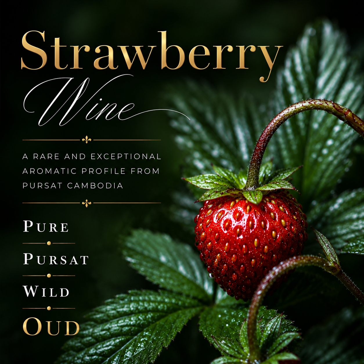 STRAWBERRY WINE 2024 • rare profile 100% wild Oud • Pursat, Cambodia