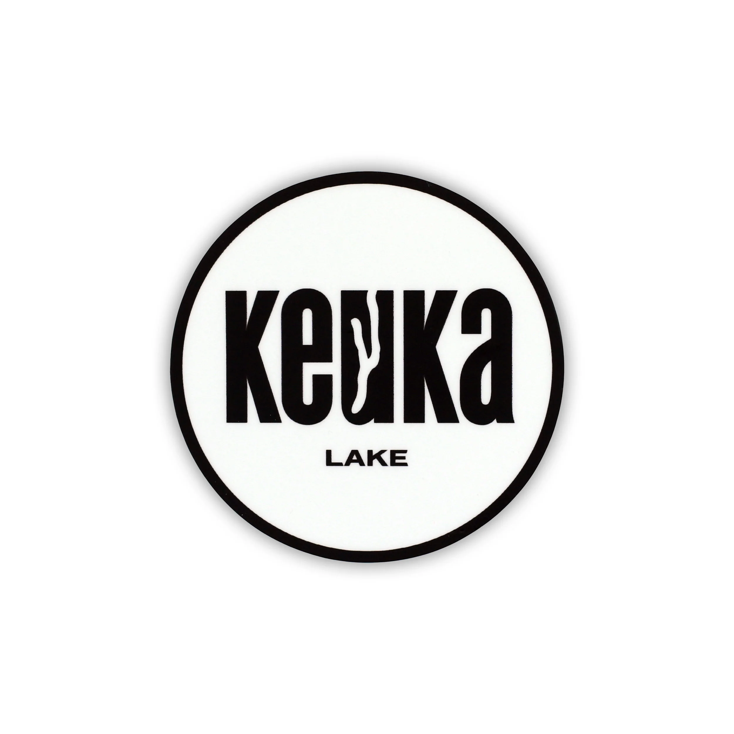 Keuka Bumper Sticker 3.5" (Black + white)