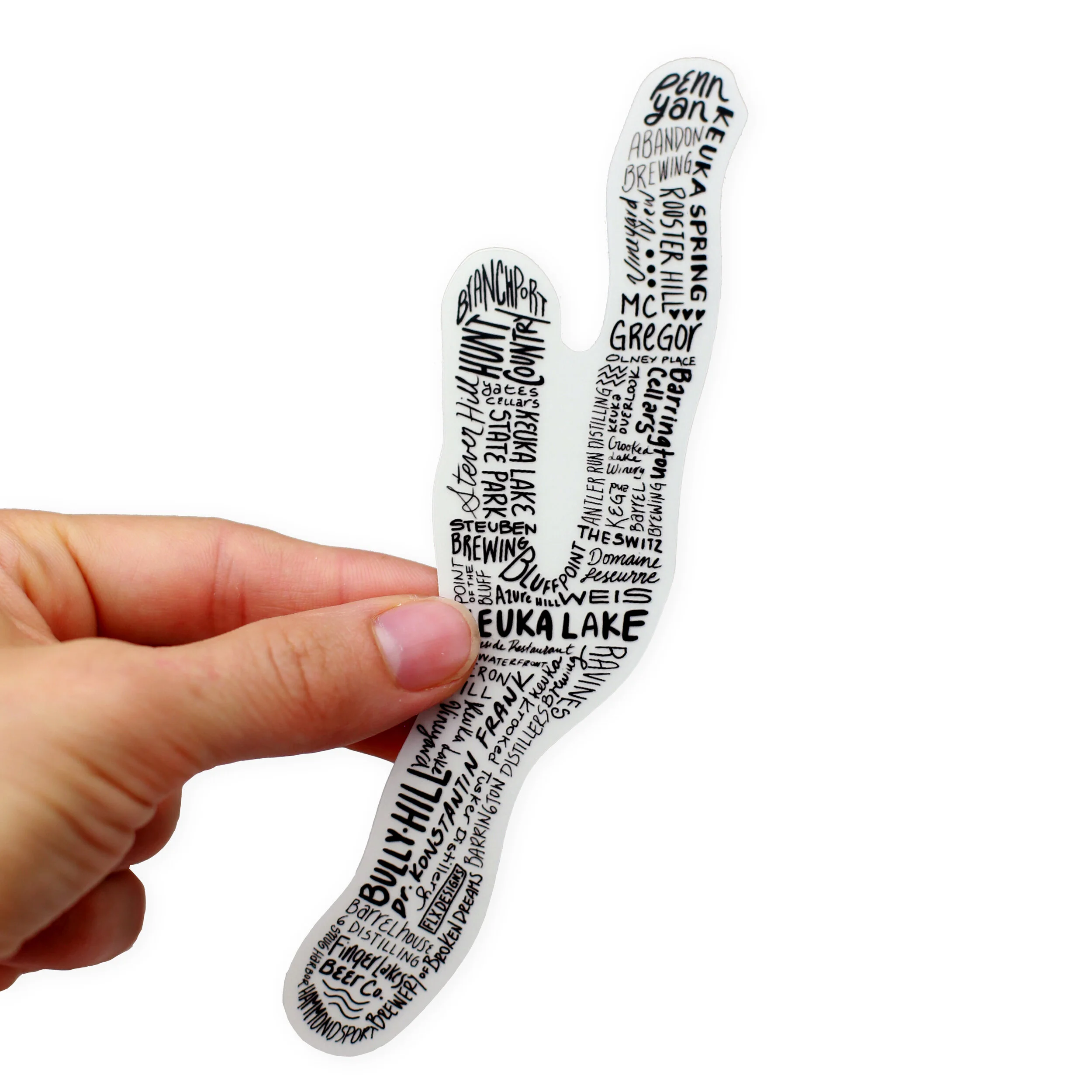 Keuka Drinks Transparent Sticker 6" (Black or white)