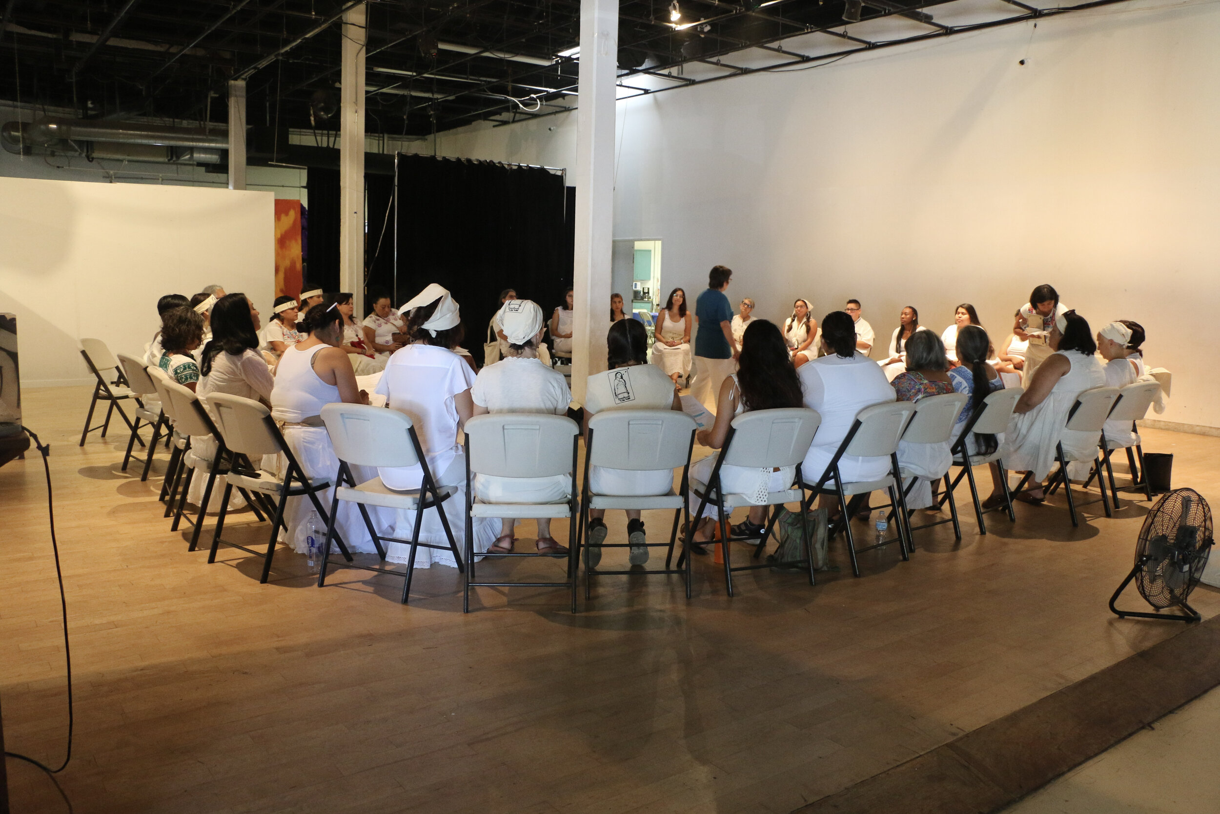Summer 2018 - Rehearsal for the Perfomance/Protesta of Un Llanto Colectivo in El Centro Cultural de la Raza at Balboa Park, Santa Diego