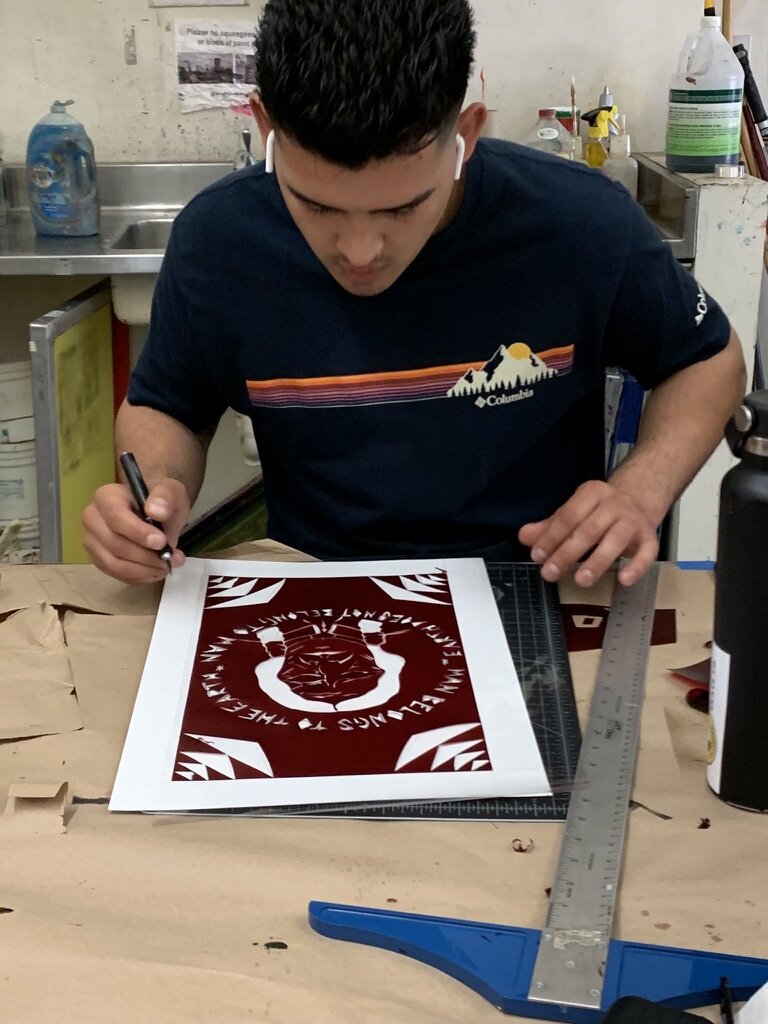 Winter 2020 - A CSU Channel Islands learns about Print Making