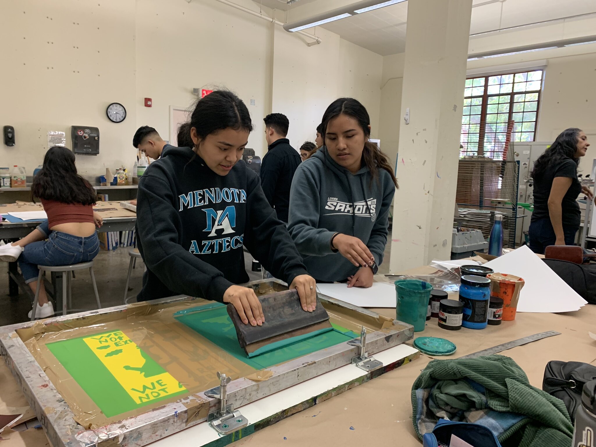 Winter 2020 - Gilda Posada host a Print Making Workshop with Celia Herrera at CSU Channel Islands