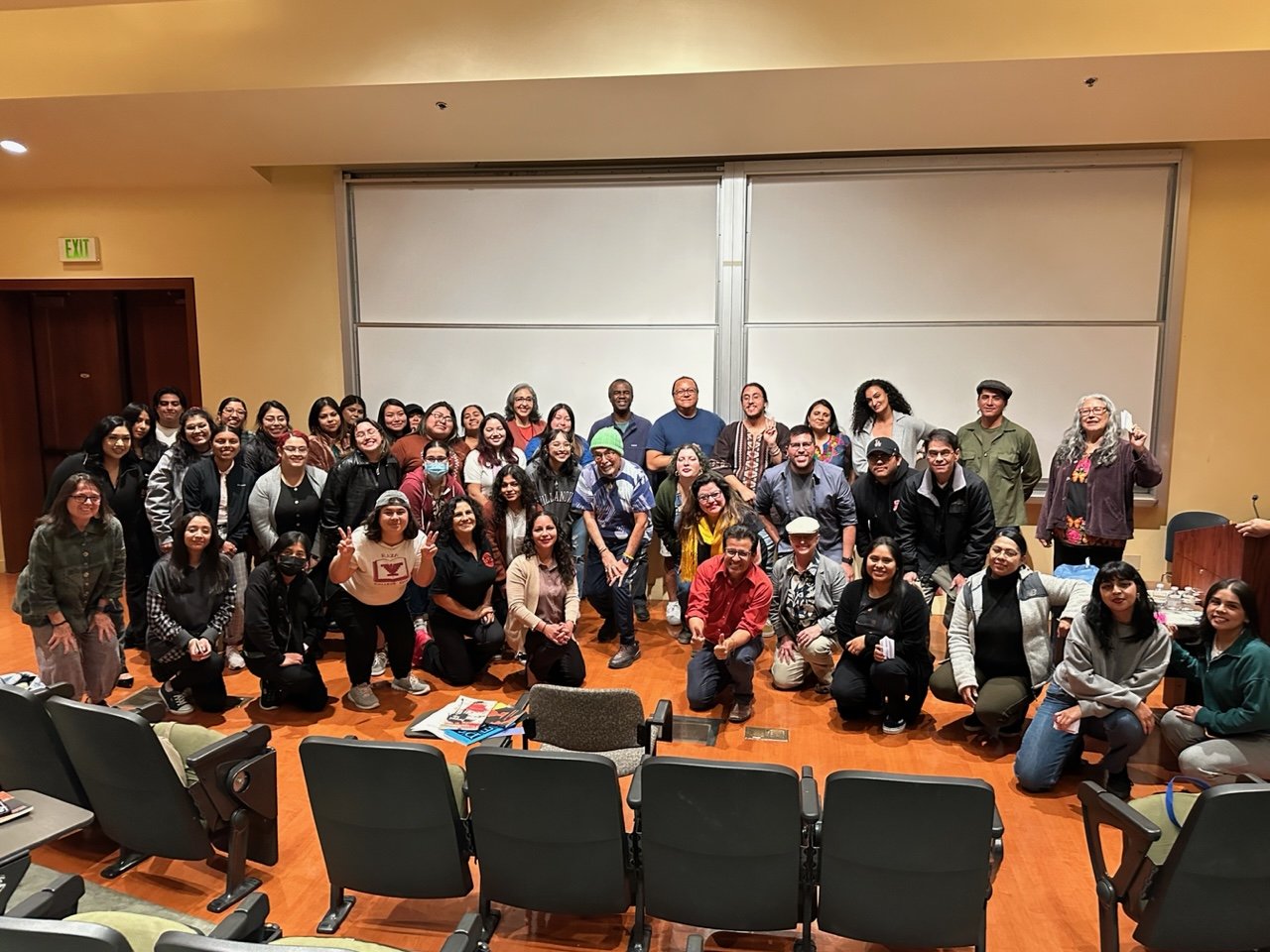 Fall 2023 - Juan Felipe Herrera with students and community at CSUCI