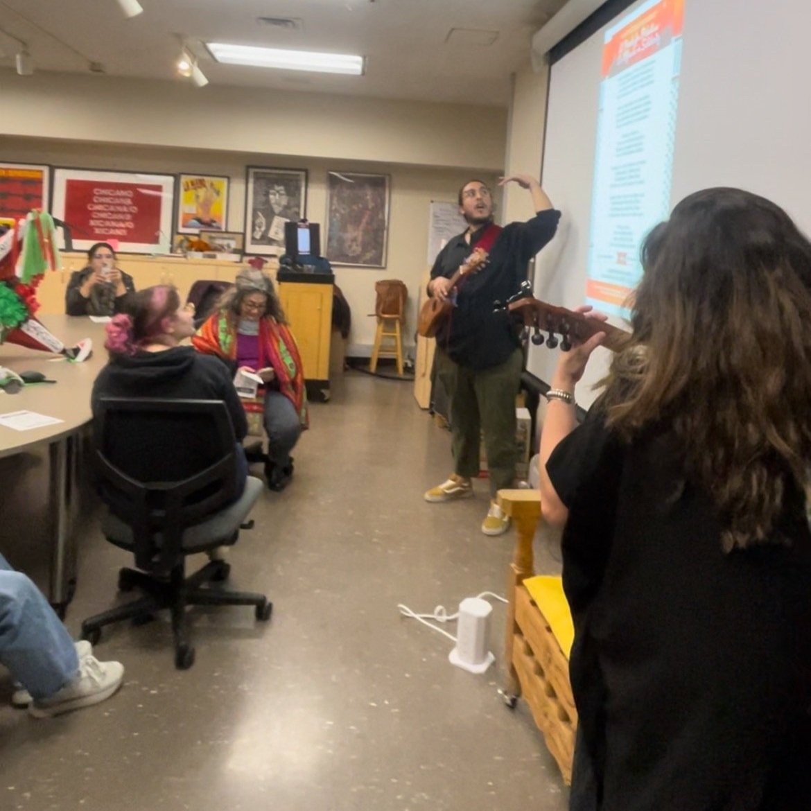 Fall 2023 - John Jairo Valencia teaches a guacamaya song at LMC.