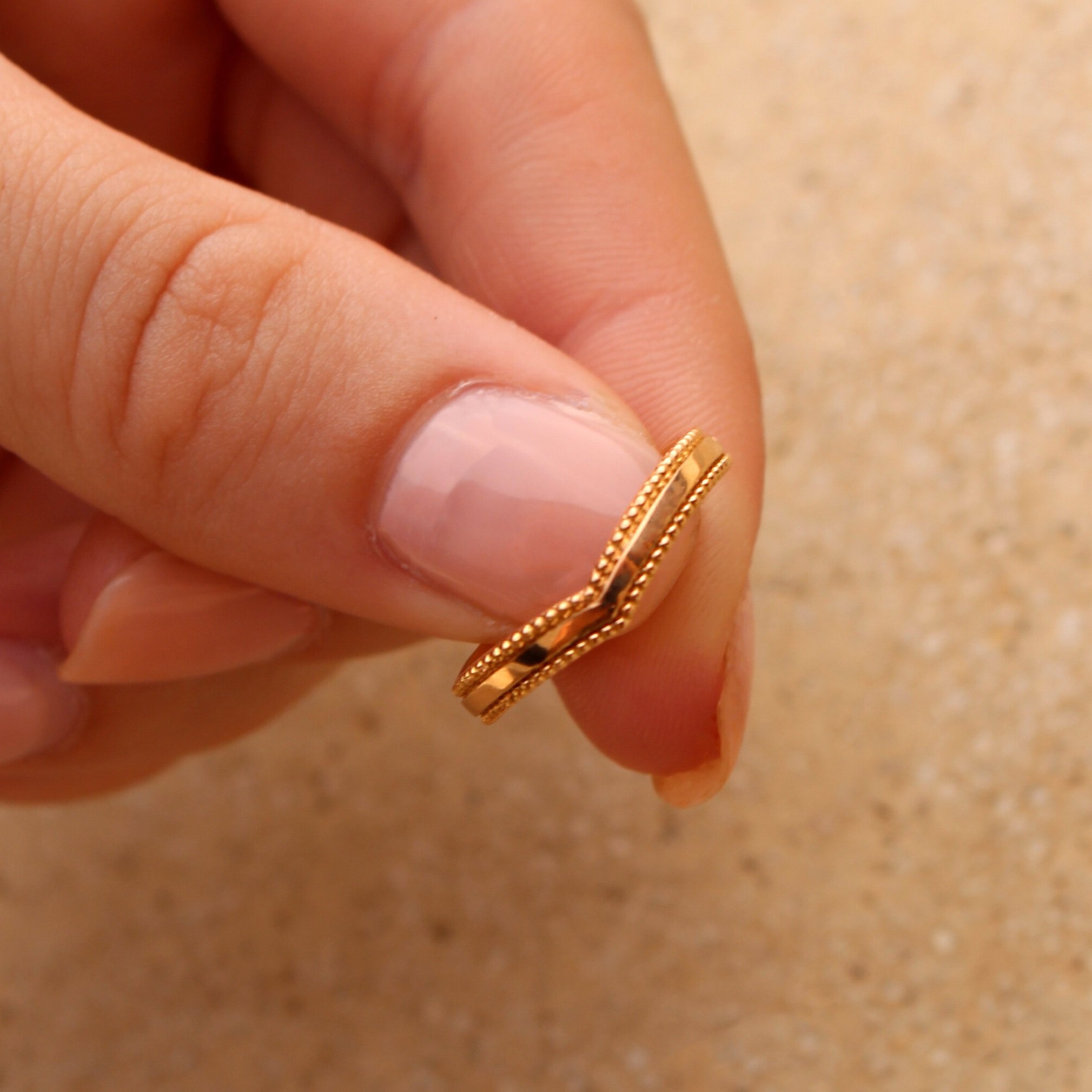 Bague Sari perles d'or