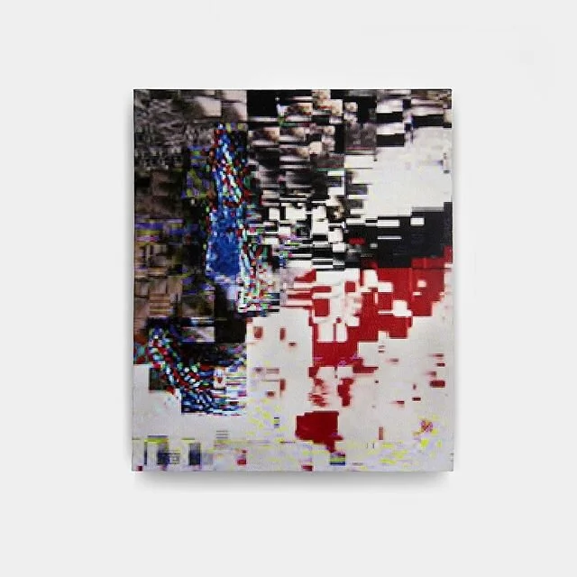 Left one 💉🏴&zwj;☠️ .  76 x 61 x 4 cm &quot;OrgADvrtTmplR&quot; . 
Oil, acrylic, spray paint, emulsion, ink, varnish on canvas
.

C .

DataErrorPainting series 🔀 .

#abstractart#contemporaryart
#painting#contemporarypainting#contemporaryartwork#mix