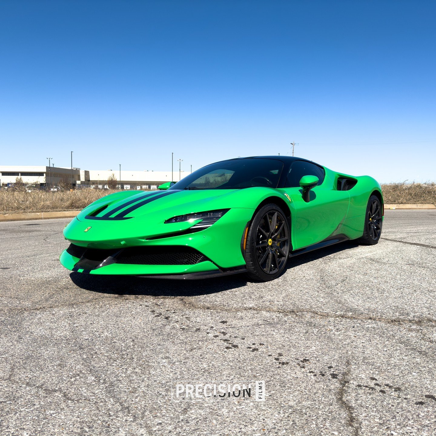 Signal Green Ferrari SF-90 🥵

This super car received a wrapped front lip &amp; custom gloss/matte Tricolore stripes, plus Ceramic Pro for the ease of maintenance!  We are quite frankly green with envy! 💚

#precisionfilms #ferrari #sf90 #ferrarisf9