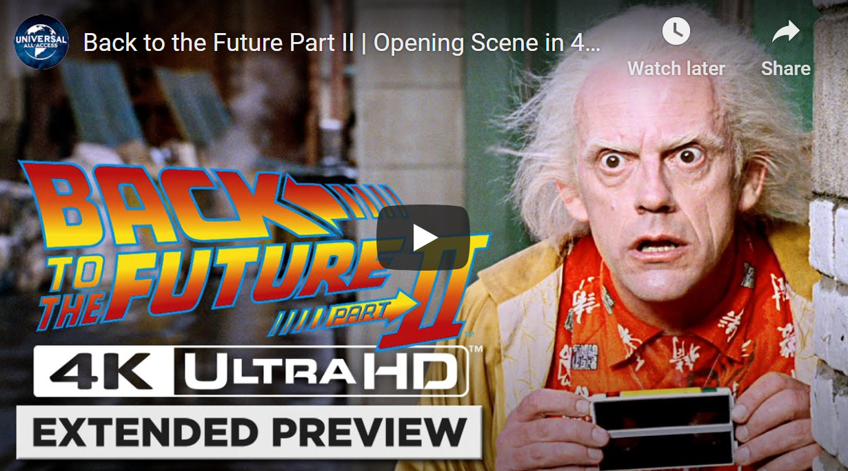 Back to the Future Part II | Opening Scene in 4K Ultra HD | The Future of 2015