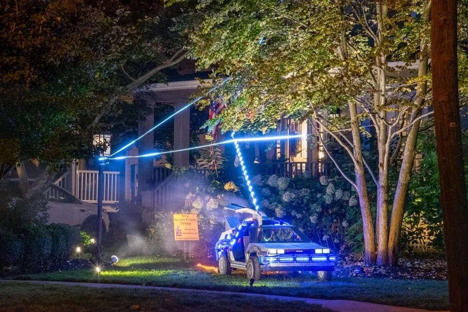 This guy just won 2020 Halloween with his Back to the Future display!