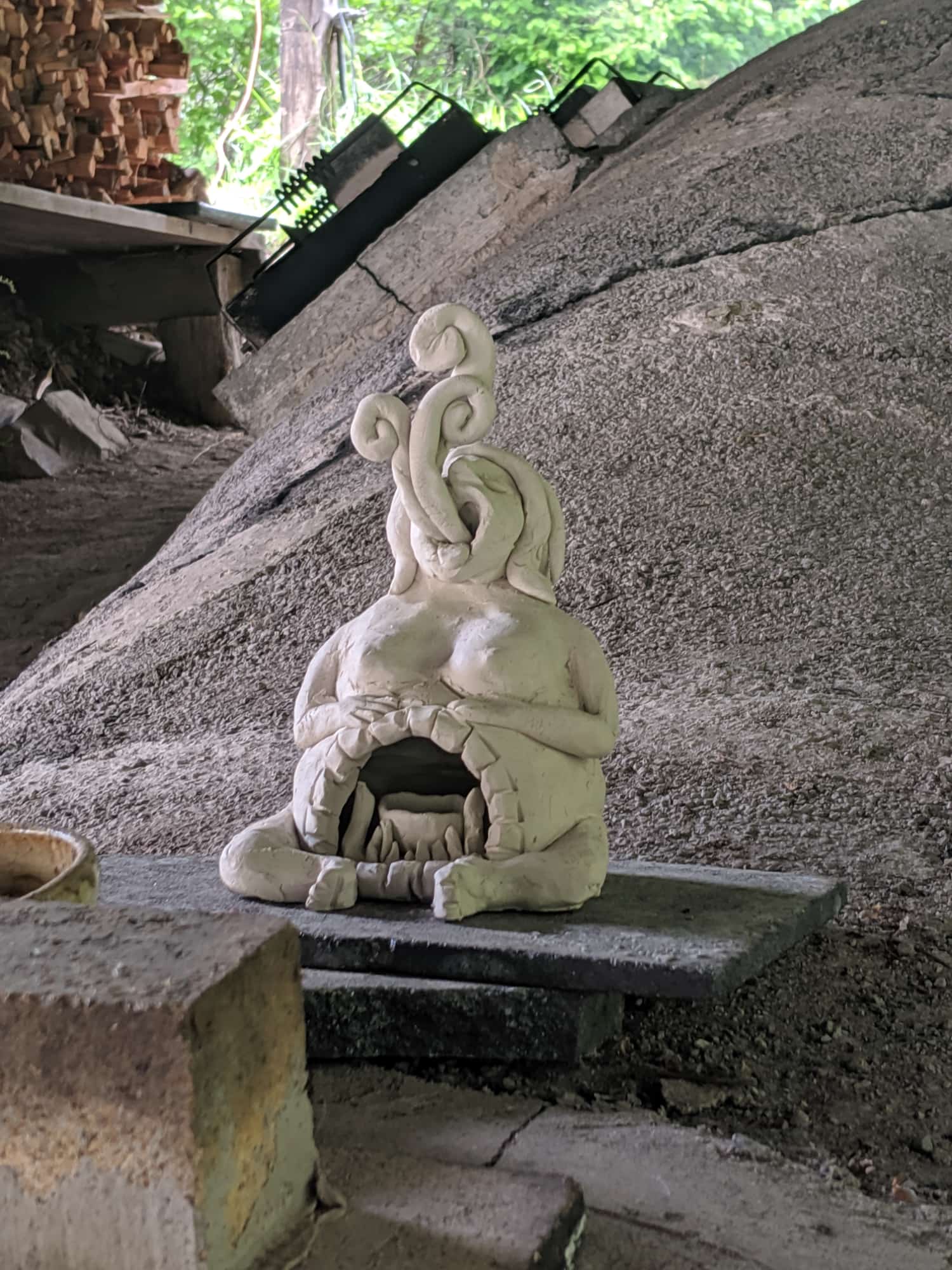 firing while female east creek anagama kiln goddess.jpg