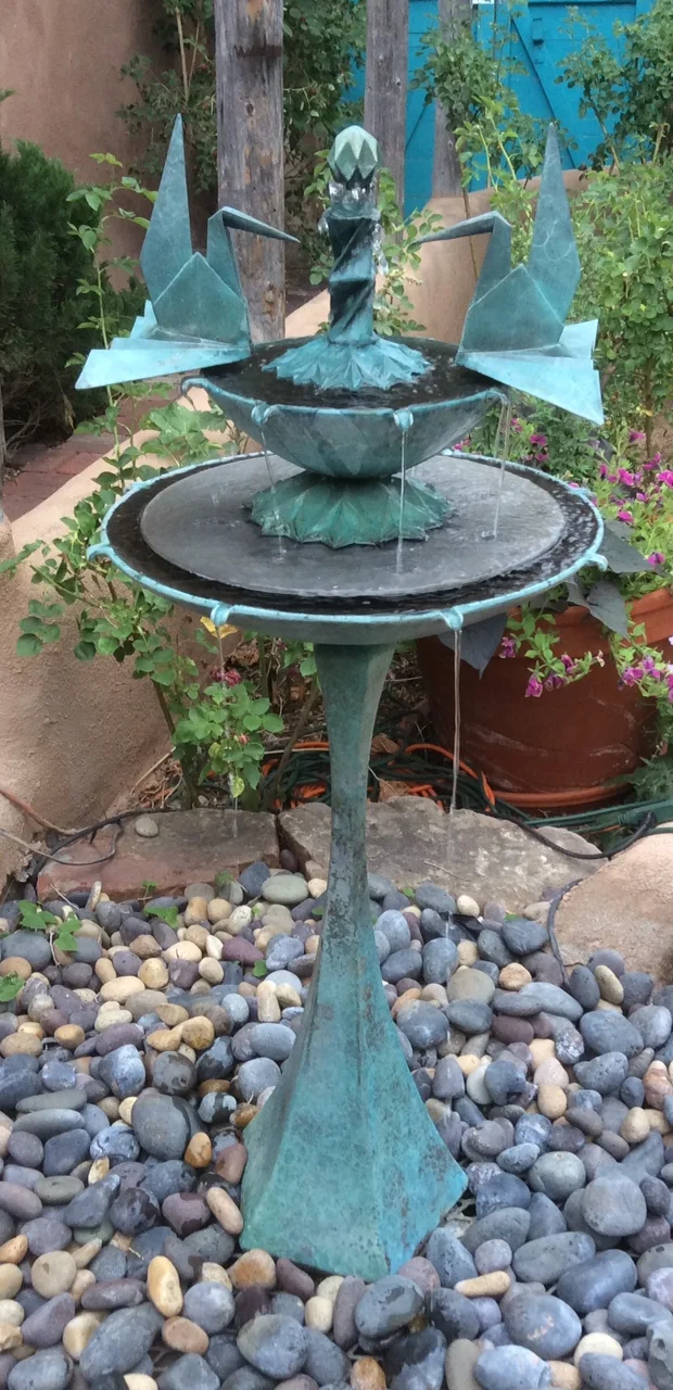Fan Wing Crane Fountain
