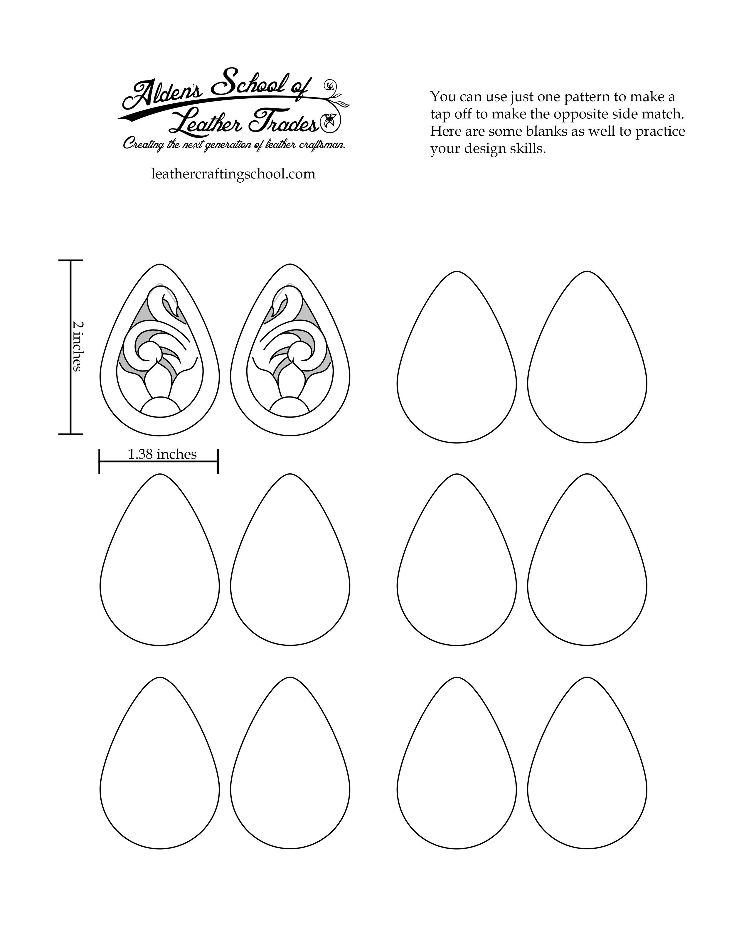 Free Printable Earring Template