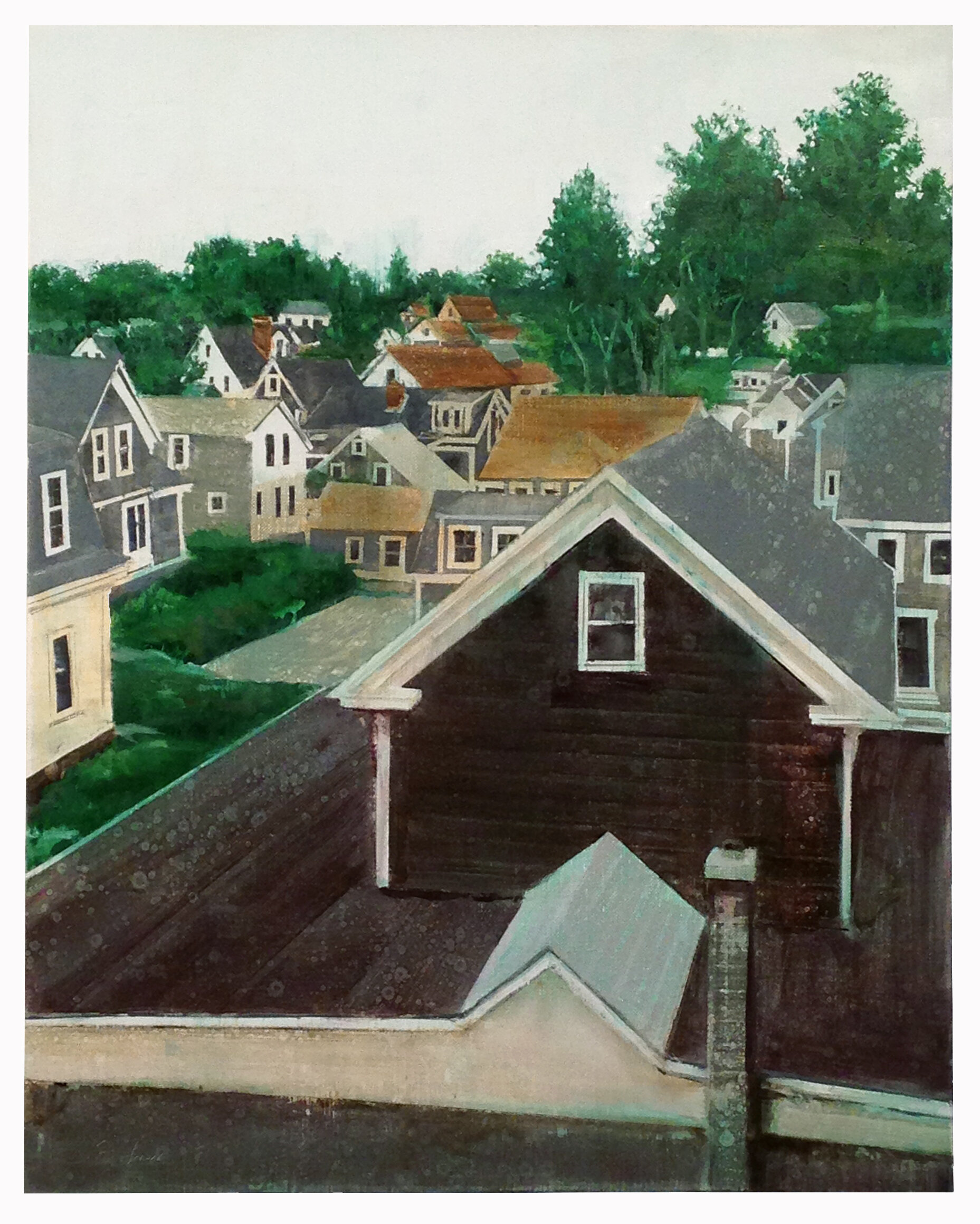  Provincetown Rooftops 2 24 x 19 inches Oil on linen 2017 