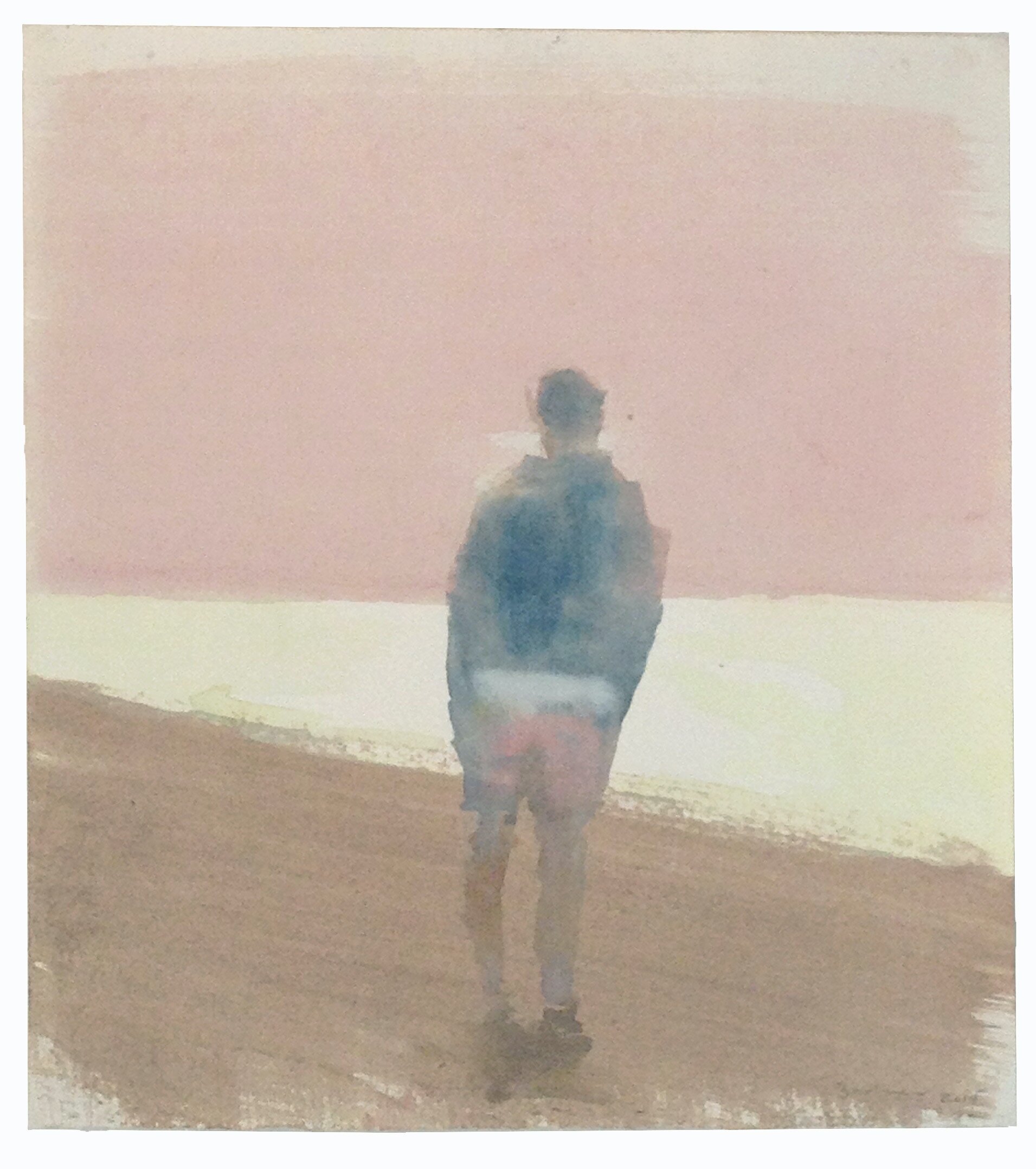 On The Beach 1 13 x 11.5 inches Watercolor on paper 2014 