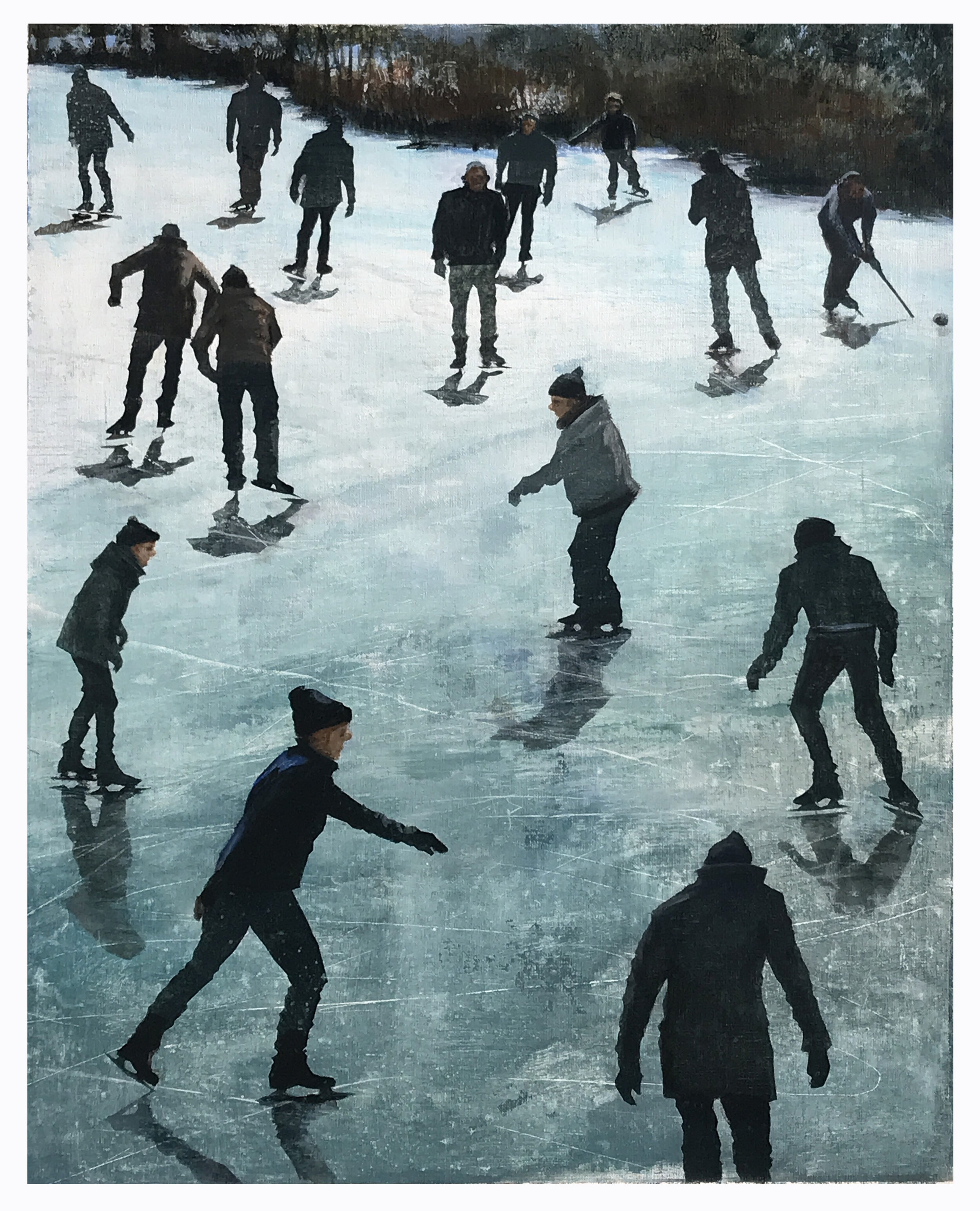  Skaters 2 24 x 19 inches (60 x 48 cm) Acrylic on linen 2021 