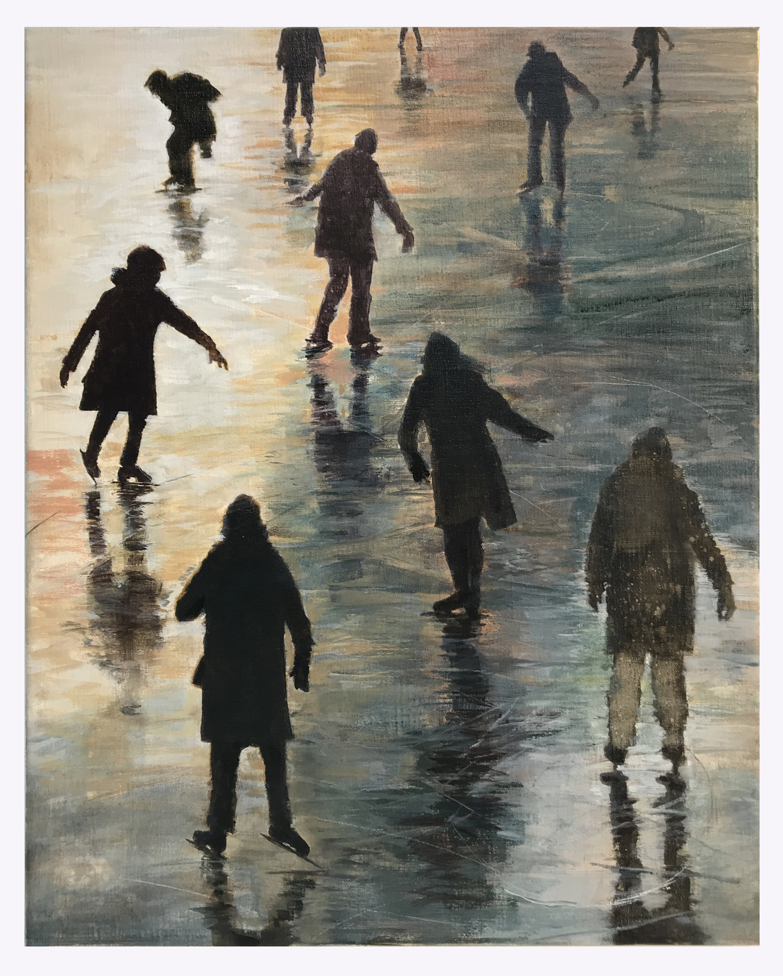  Skaters 3 24 x 19 inches (60 x 48 cm) Acrylic on linen 2021 