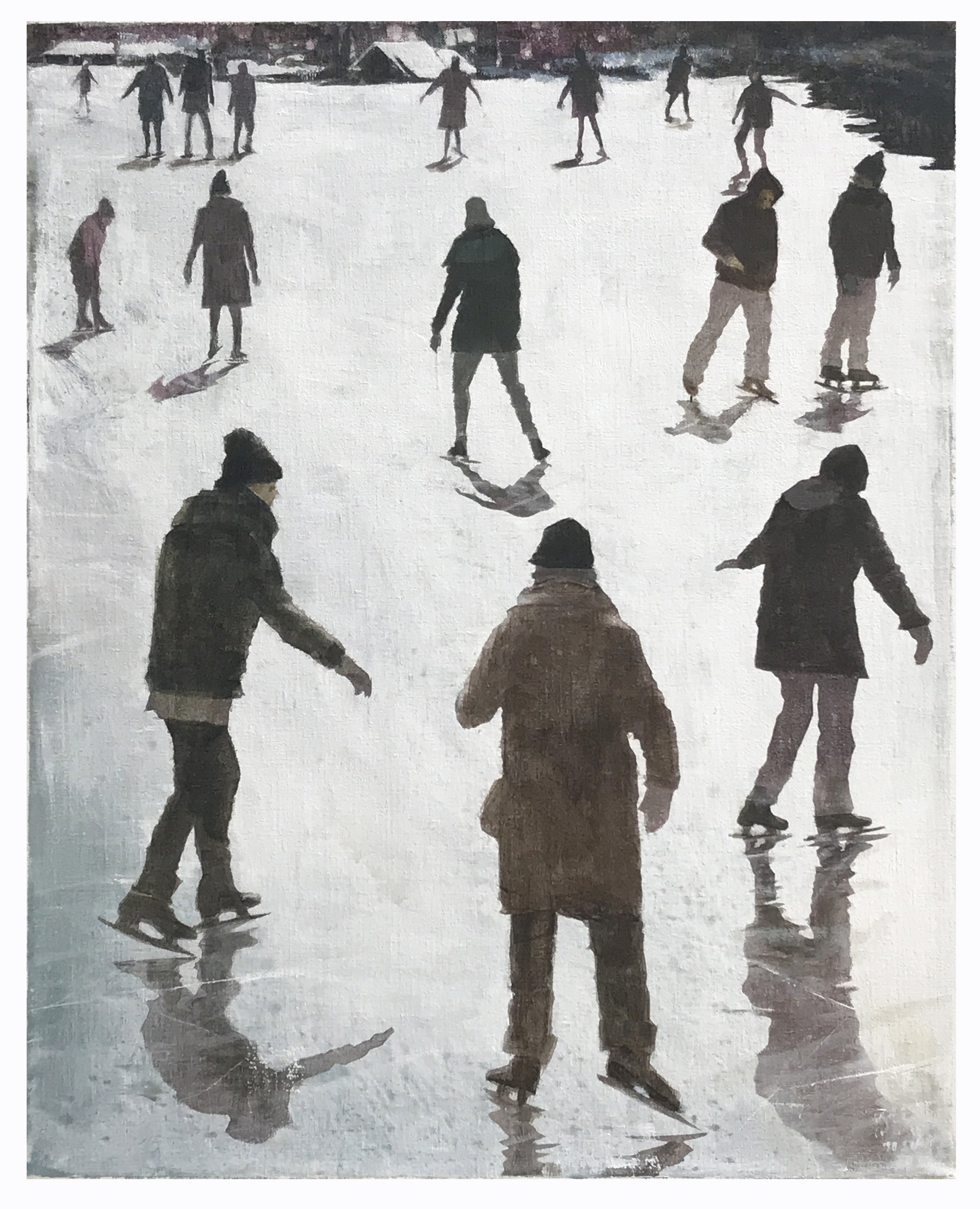 Skaters 1 24 x 19 inches (60 x 48 cm) Acrylic on linen 2021 