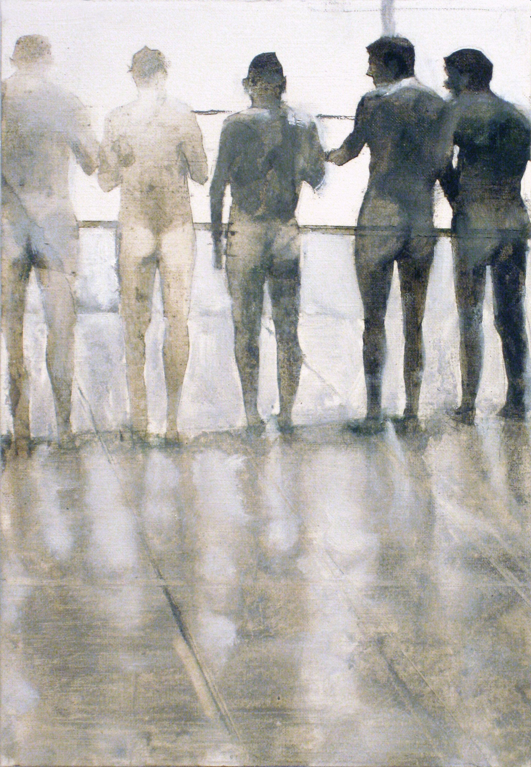  The Bathers (study 3 rev) 12x8.25 inches (30.5x21.5cm) Oil on paper 2012 