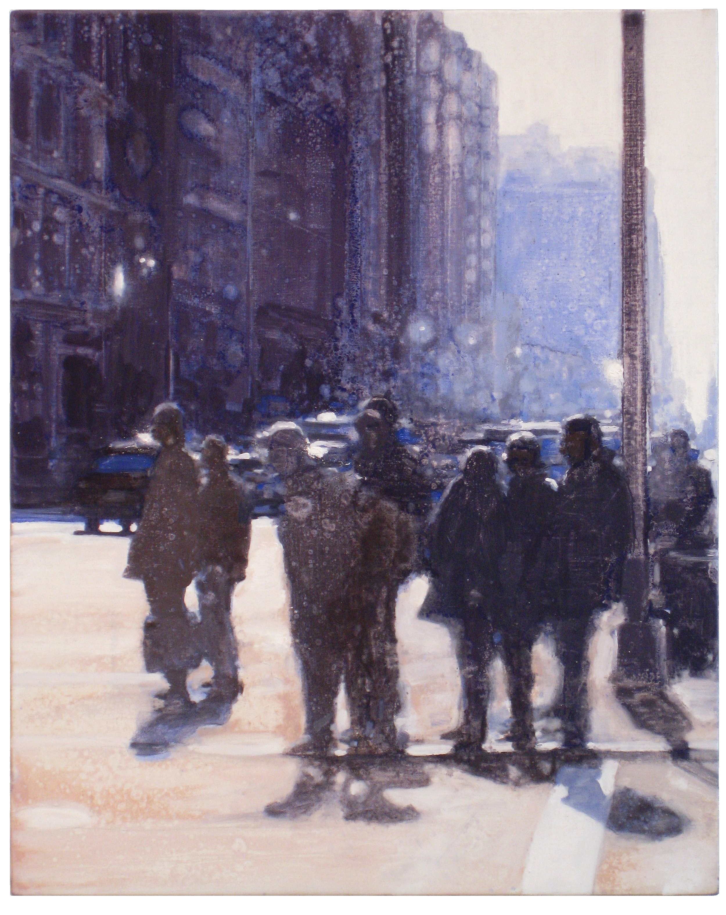  Crossing 5th Avenue 1 (study) 25x20 inches (63x51cm) Oil on linen 2008 
