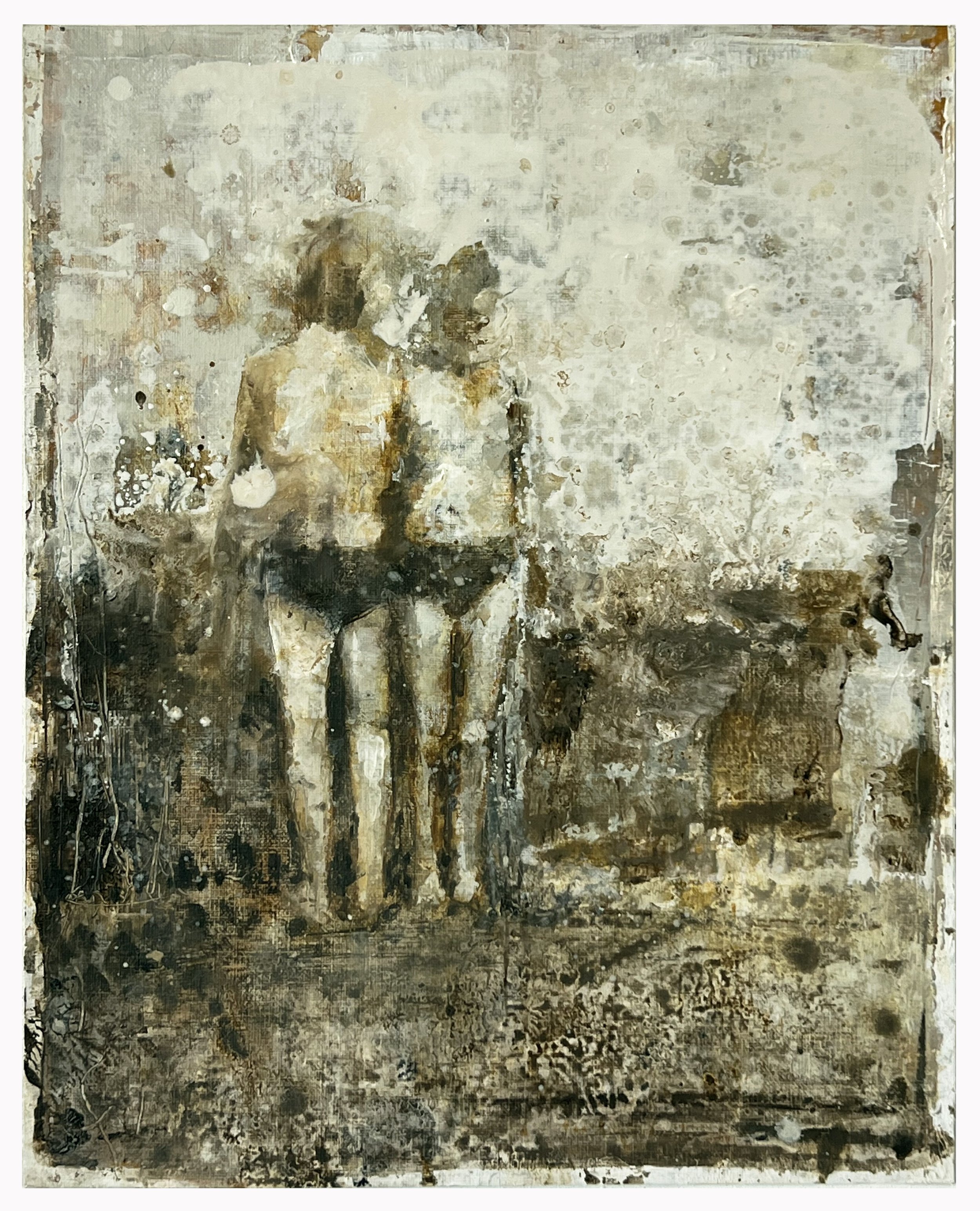  Dyad 12 × 9.5 in 30 × 24  cm Oil and acrylic on paper 2026 