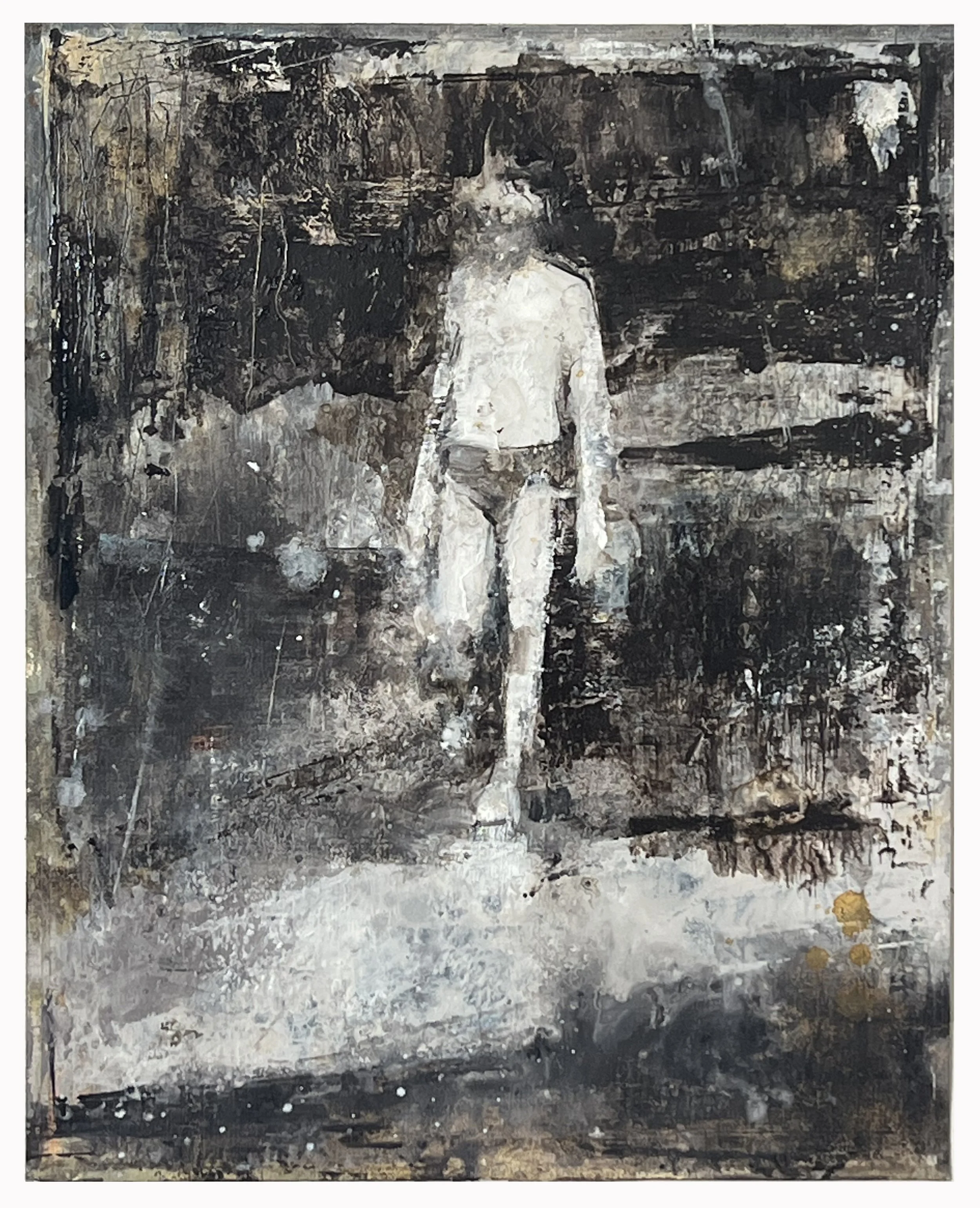  Monad 12 × 9.5 in 30 × 24  cm Oil and acrylic on paper 2026 