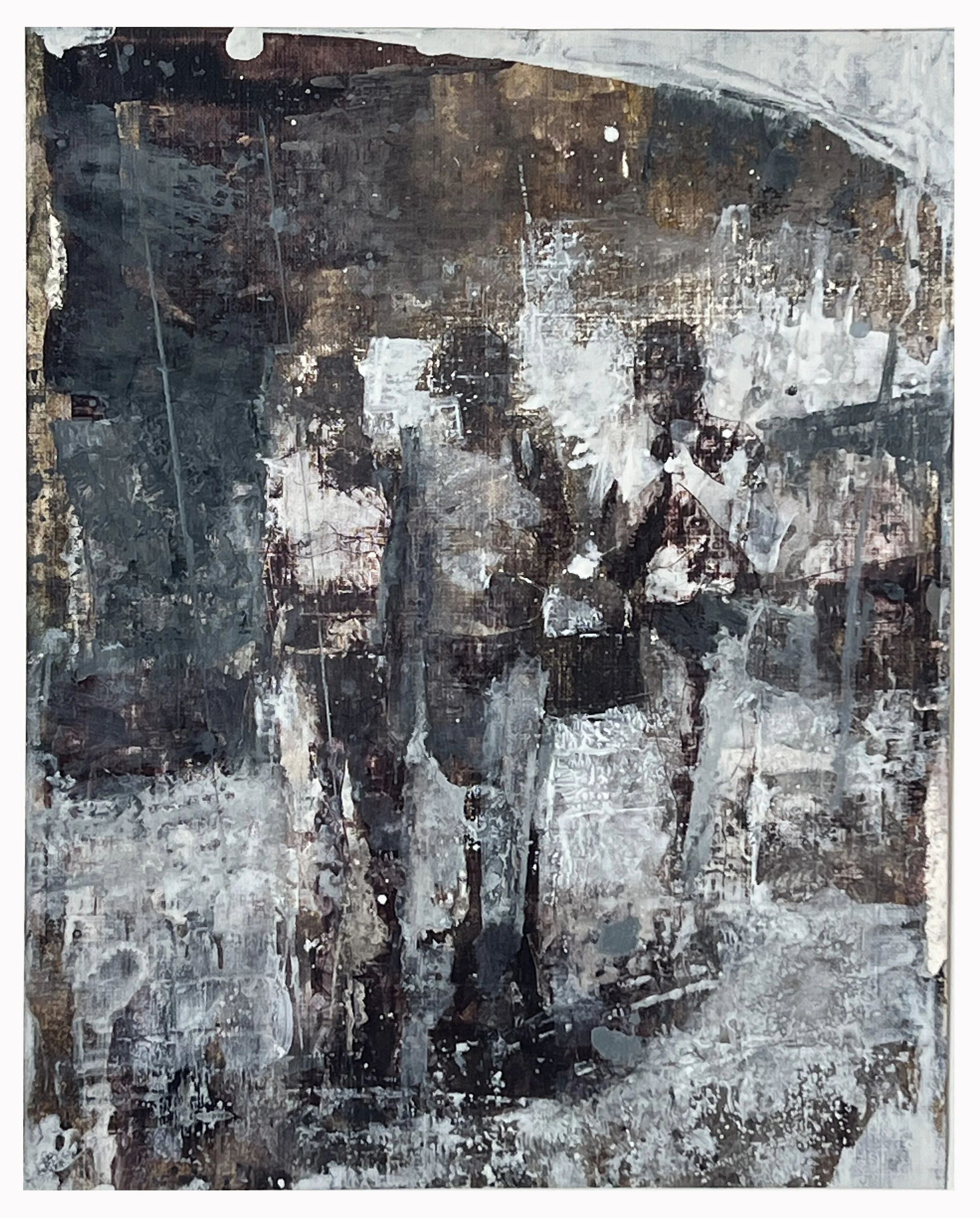  Triad 12 × 9.5 in 30 × 24  cm Oil and acrylic on paper 2026 