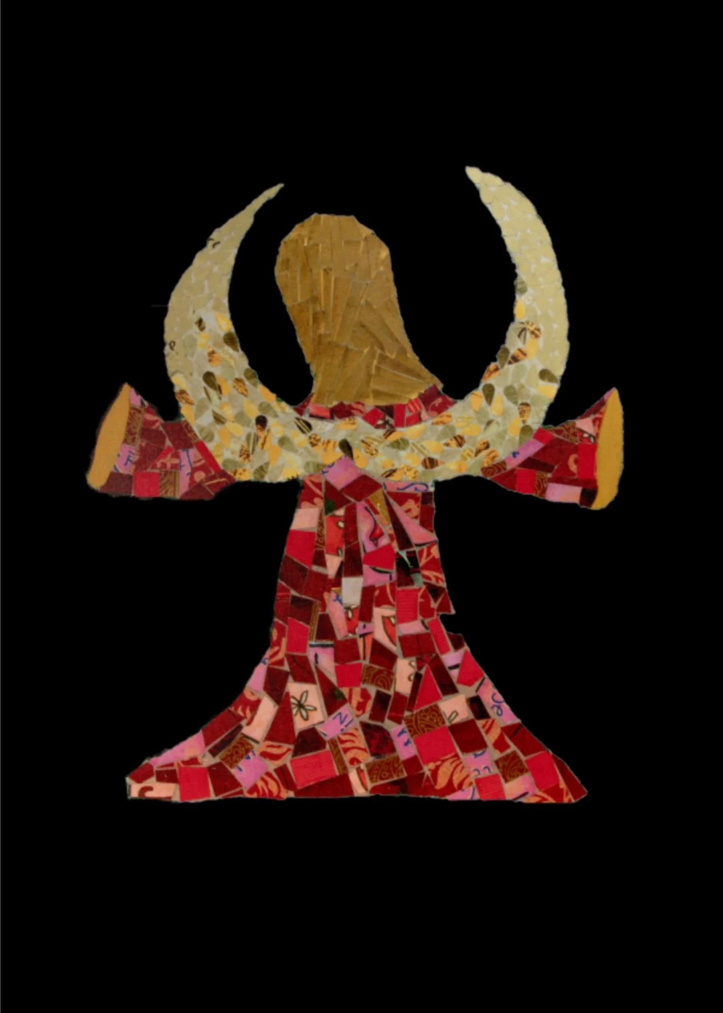 Pondering Angel (Red), Mosaic Greetings 2004