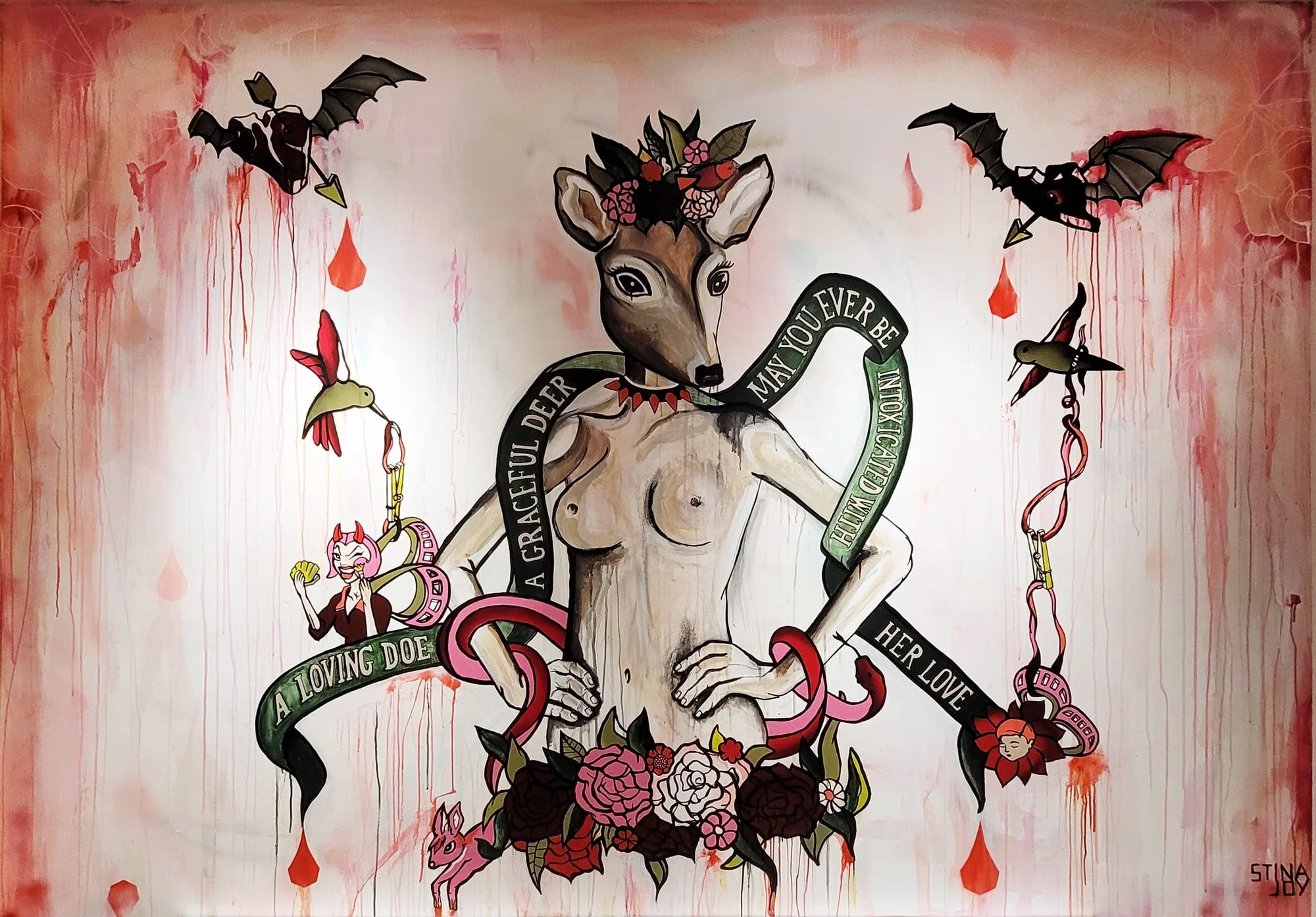 Interior mural for Voices Studios, Dubuque, IA