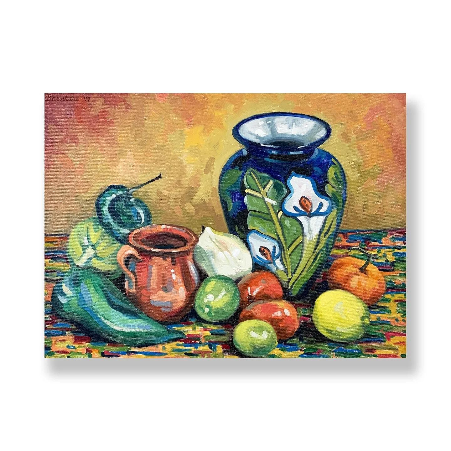 - &ldquo;Blue Vase with Fruit&rdquo; - Original oil by Jeff Barnhart
Visit or contact our gallery for availability.

Wallspace Galley &amp; Framing
1769 Lincoln Way East
Chambersburg, PA 17202
717-264-7210

wallspace.com