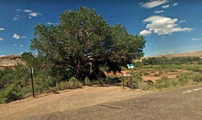  Google Maps image of the turn-off for the Secret BLM campsite we stayed at 