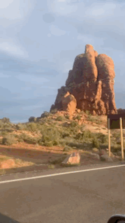  Driving through Arches National Park 