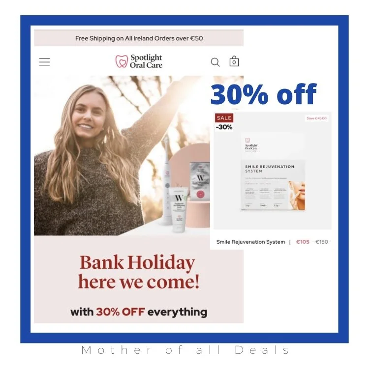 Spotlight Oral Care 30% off Bank Holiday weekend