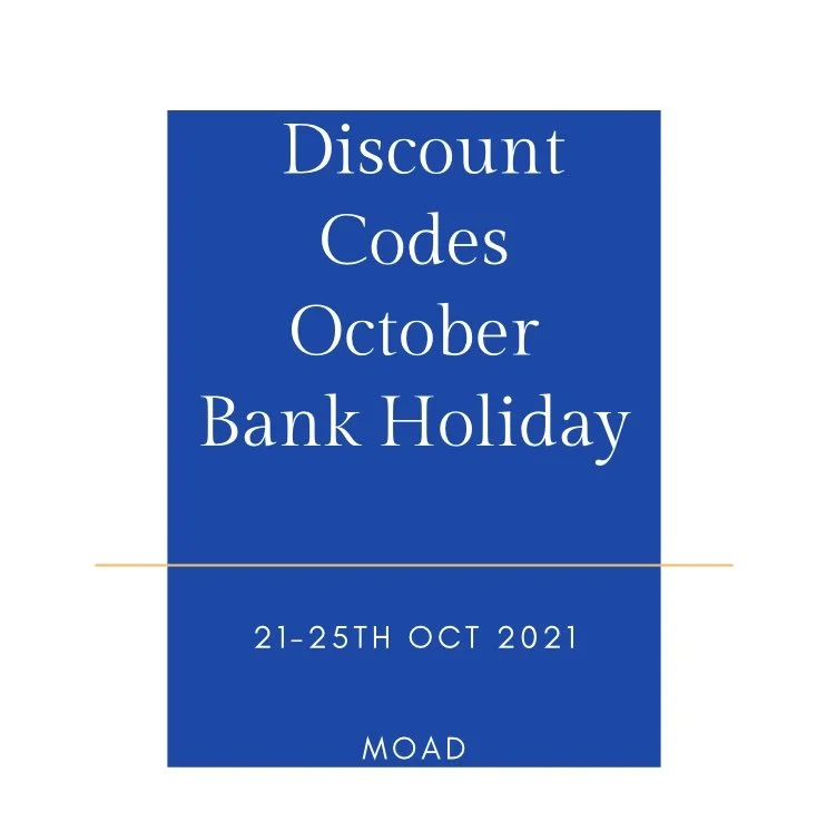 October Bank Holiday weekend 2021 Discounts codes