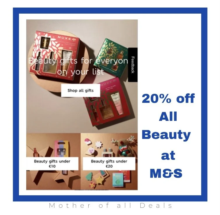 20% off All Beauty at Marks &amp; Spencer – Branded and own brand