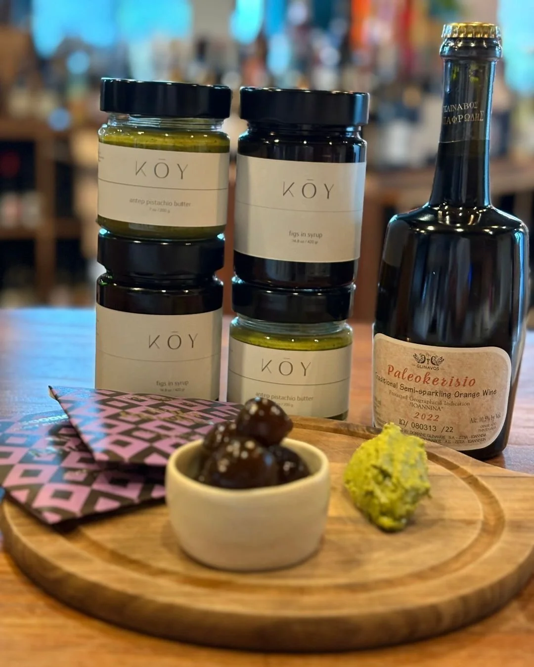 Satisfy your sweet tooth with divine Turkish goods from Kōy Pantry. Brought to us by our great friend Serdar, @koypantry brings classic Anatolian pleasures to Lucille Wine Shop. 

Enjoy buttery, lime green pisatchio butter by the spoonfull or as a to