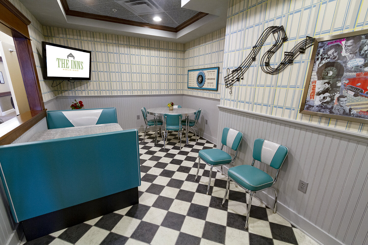 50s era diner at the Inn at Whitewood Village - North Canton, OH