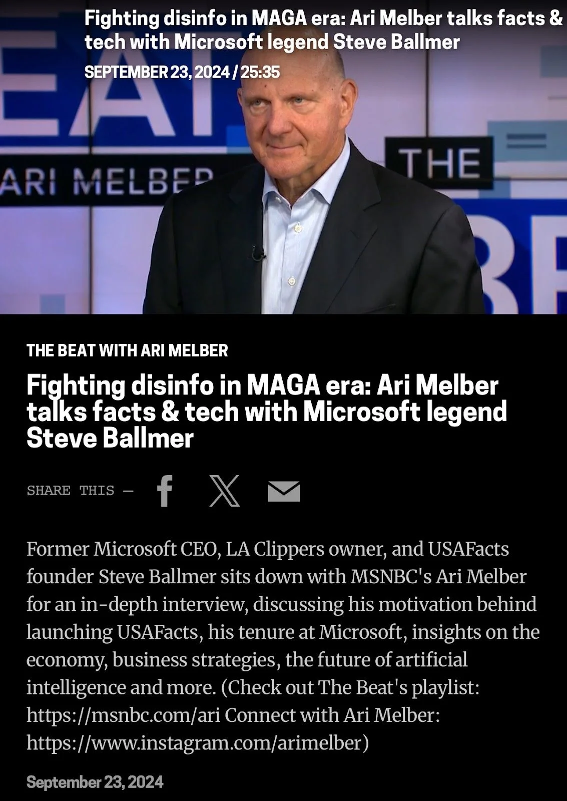 MSNBC The Beat with Ari Melber (September 23, 2024)