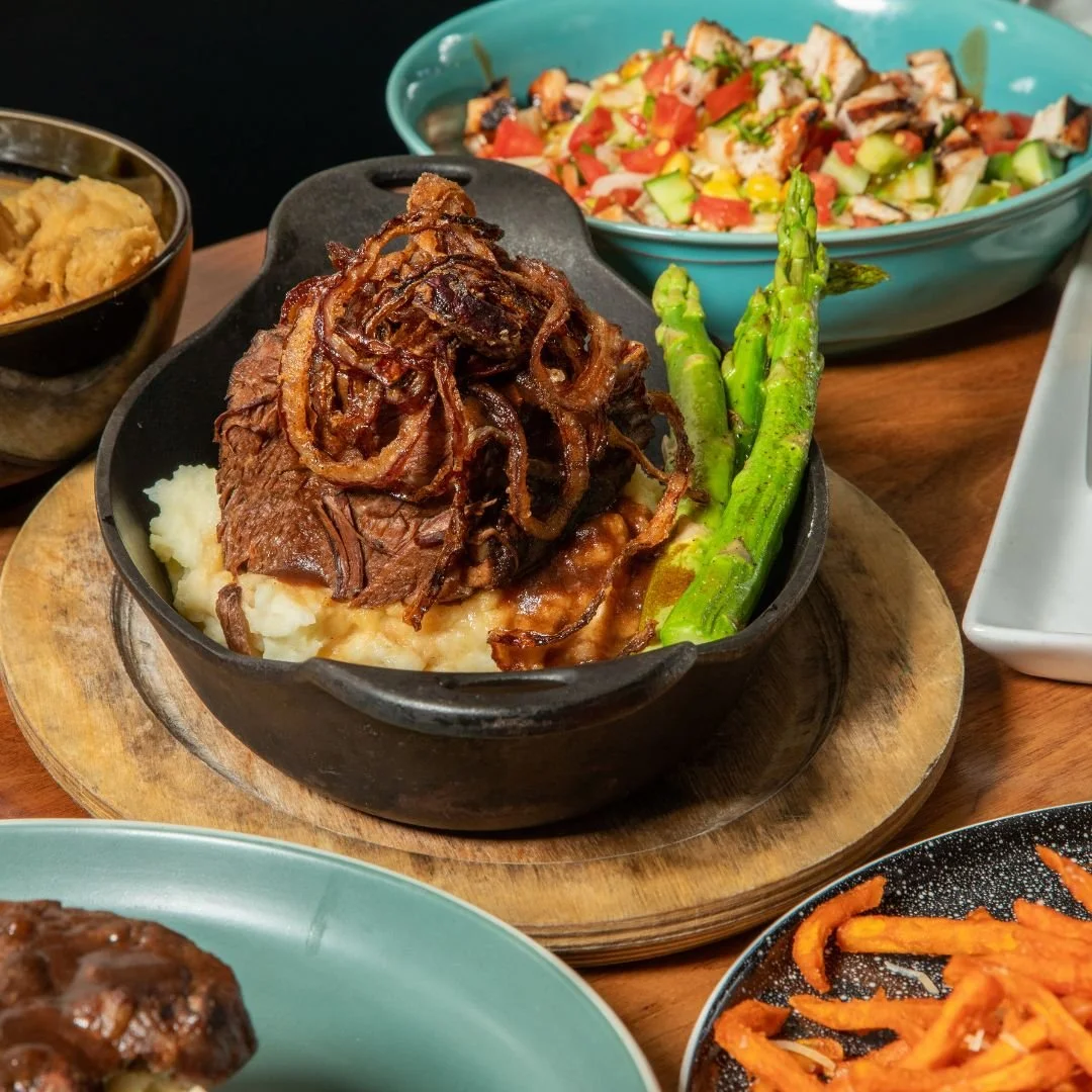 Slow Braised Short Ribs with Grilled Asparagus | The Village Inn