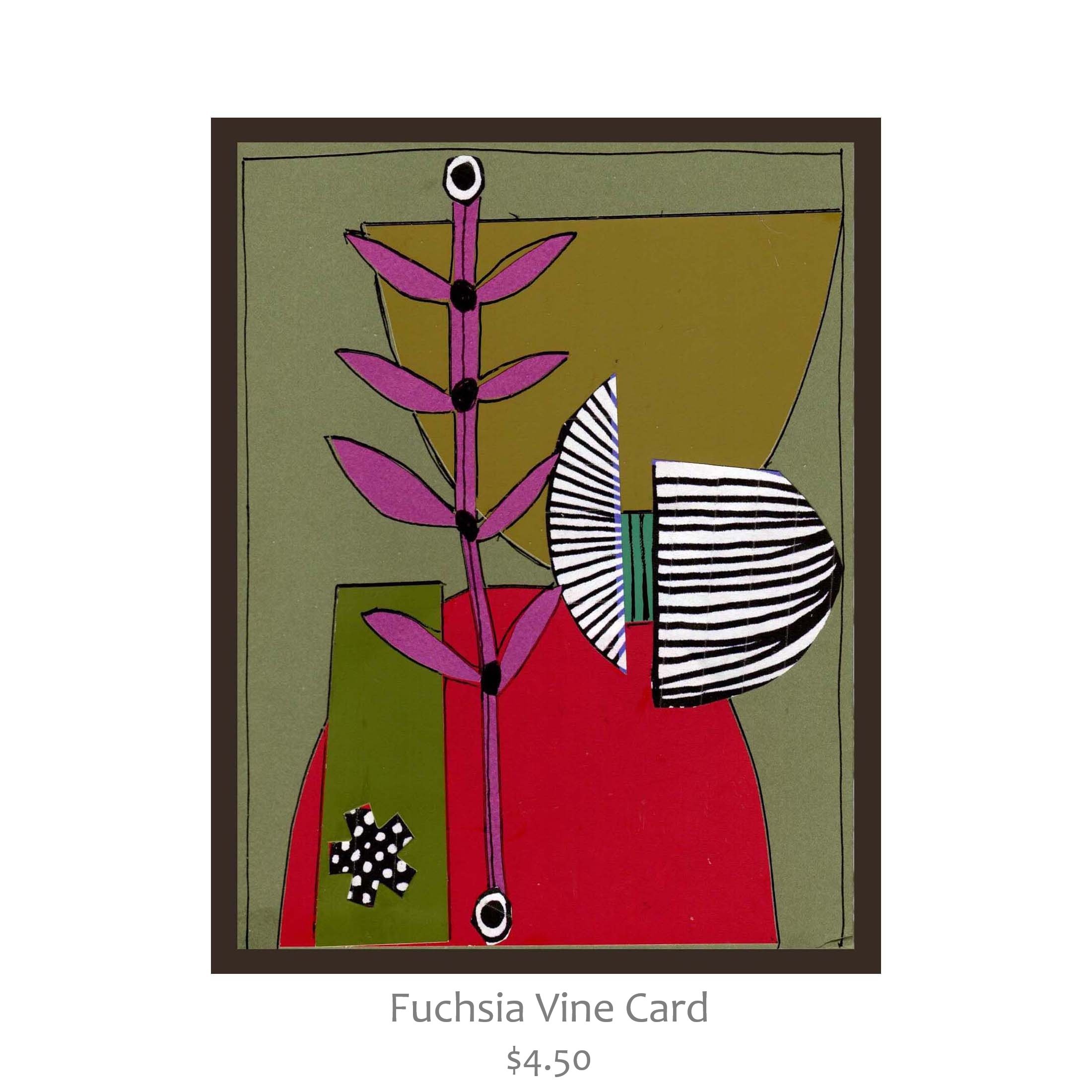 Fuchsia Vine Card