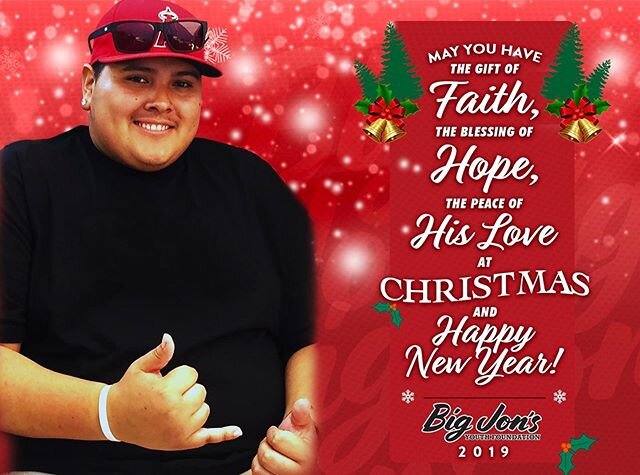 From @bigjonsyouthfoundation and the Molina Family, we wish you and your family a Merry Christmas. We know that the holidays can be a difficult time of year for many for many different reasons. We hope each and every one of you finds joy in the compa