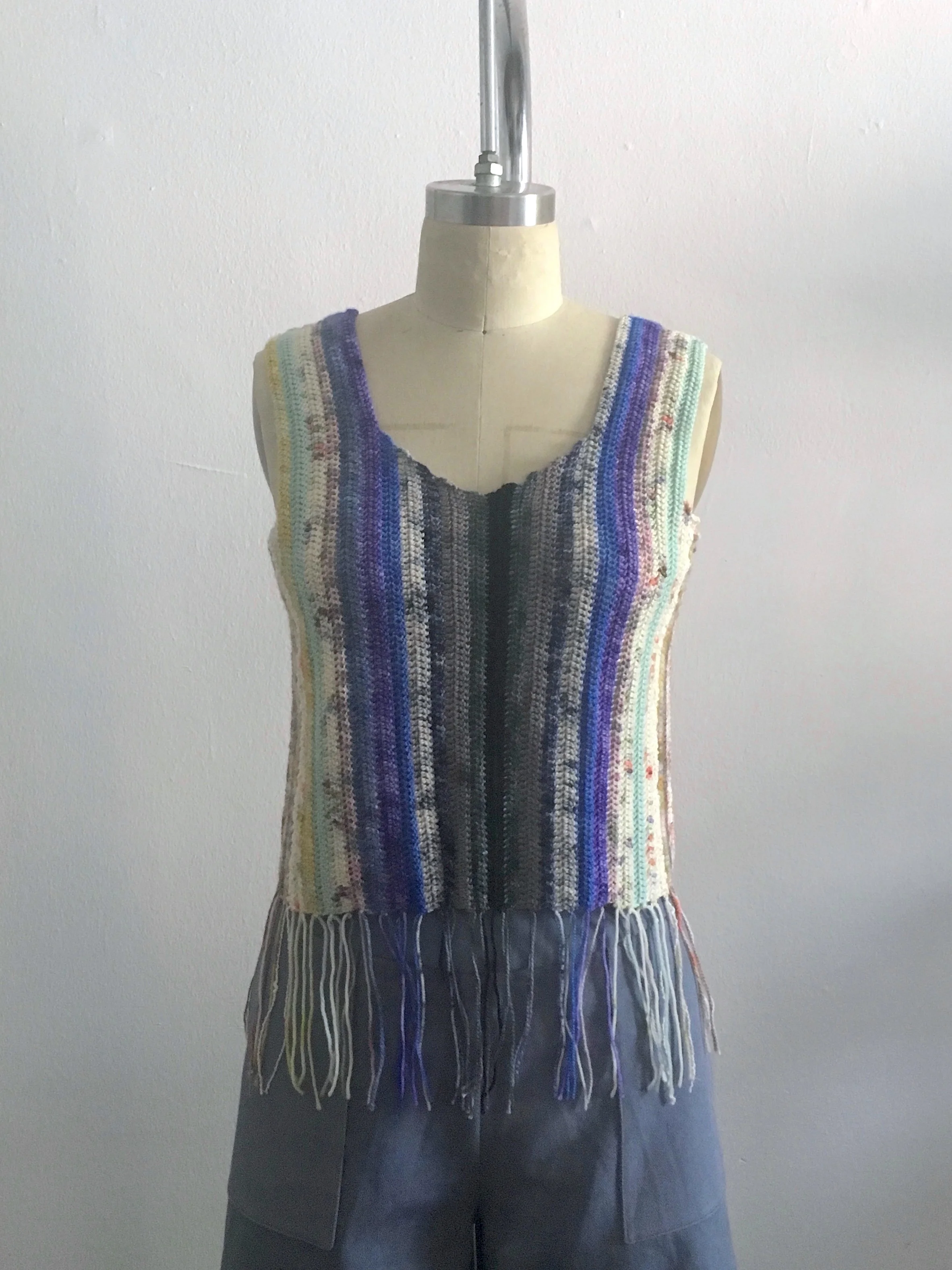 Crocheted Stripe Fringe Sweater - Jane Round.1.jpg