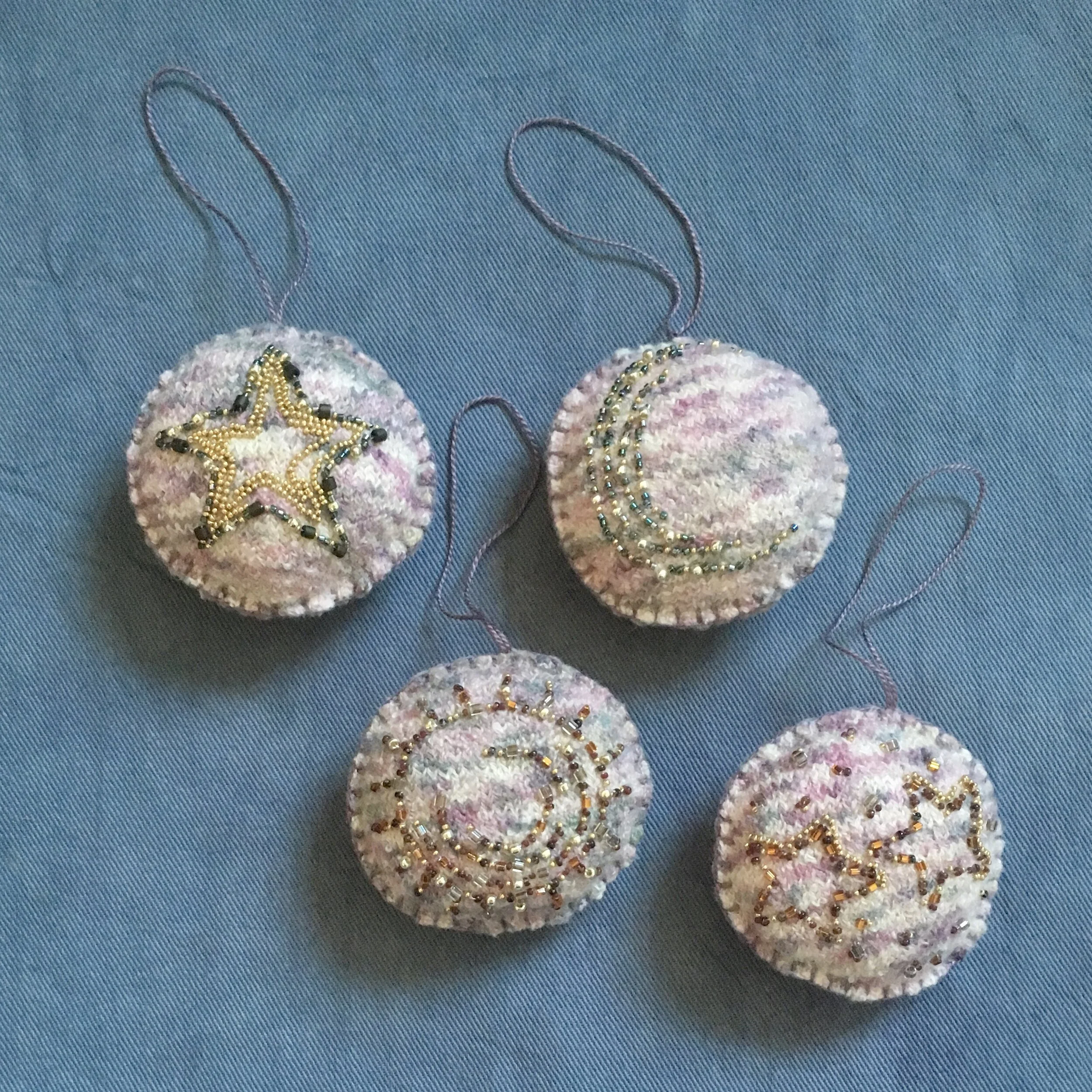 Beaded Felt Ornament