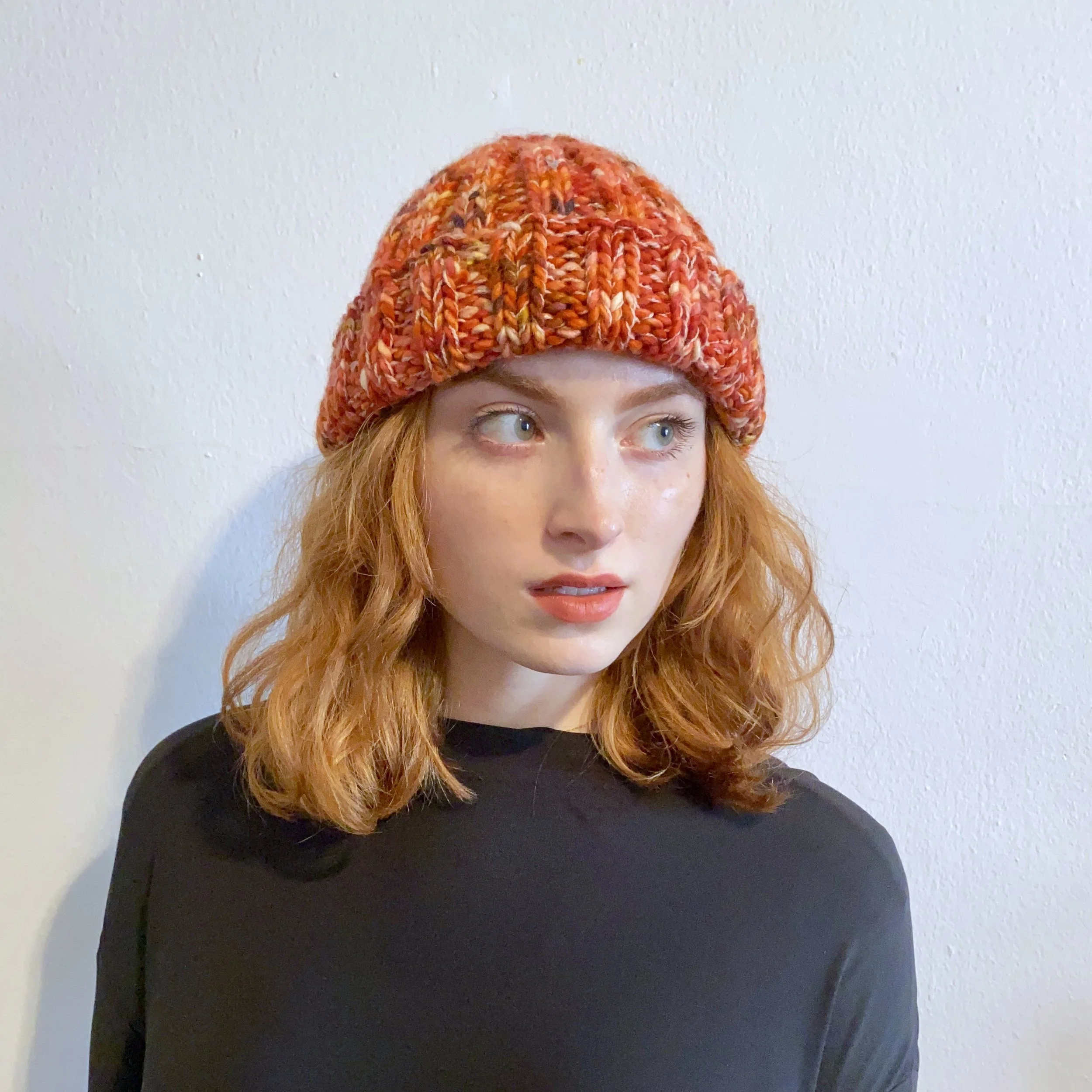 Autumn Leaves Ribbed Hat