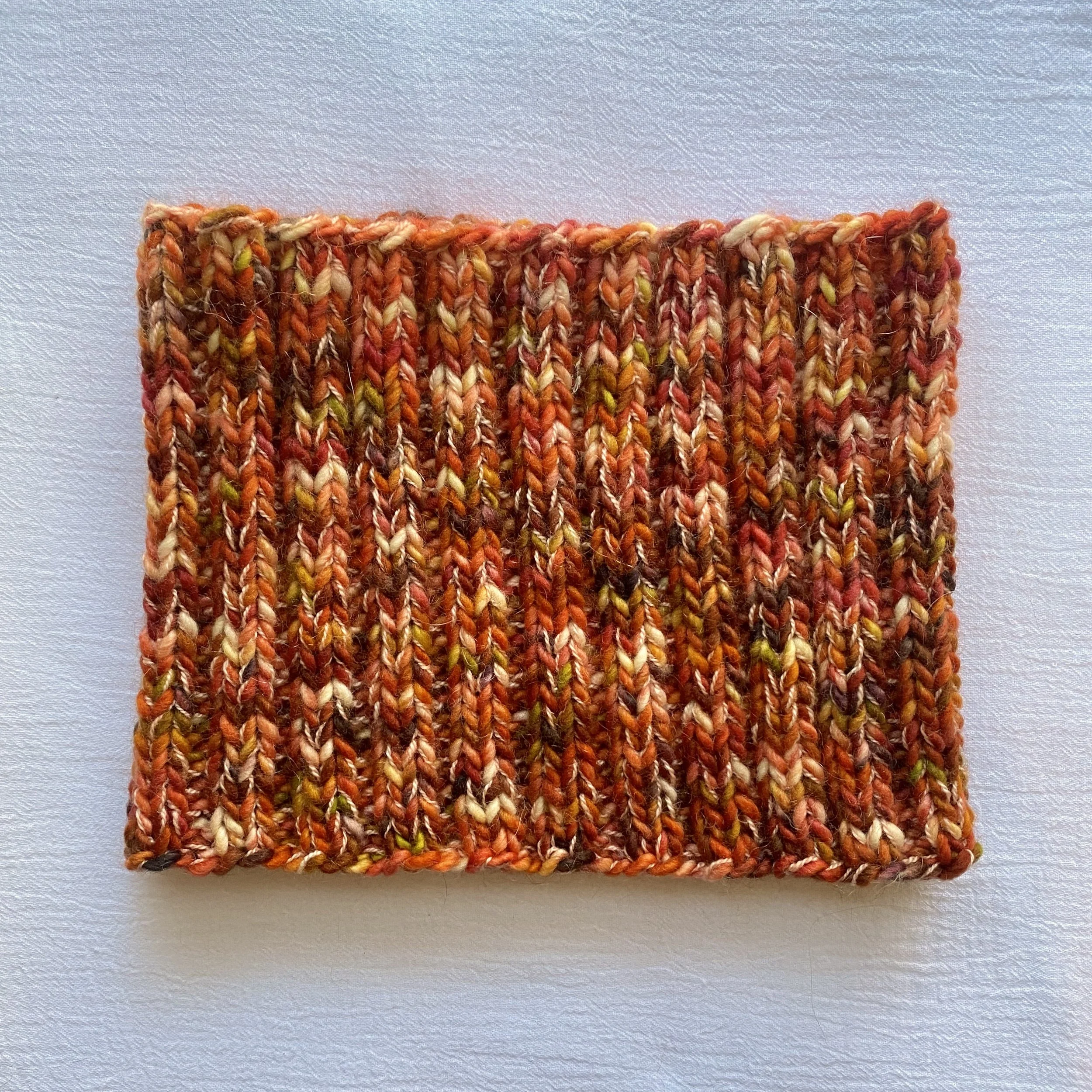 Autumn Leaves Ribbed Cowl