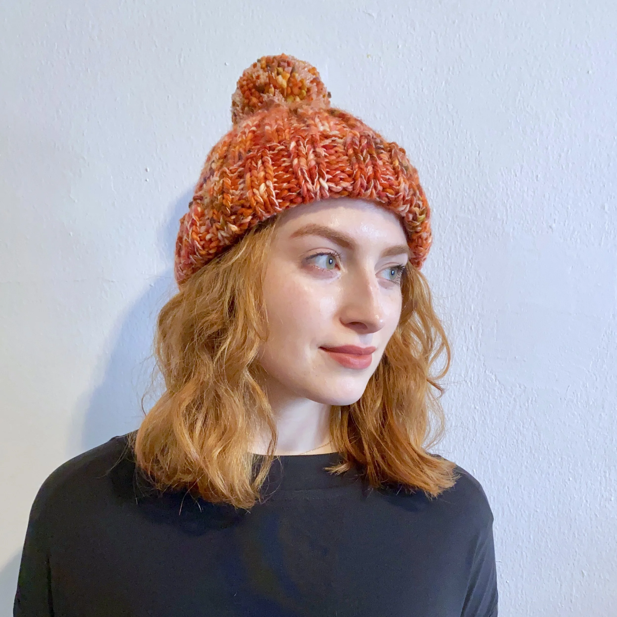Autumn Leaves Pom Pom Hat