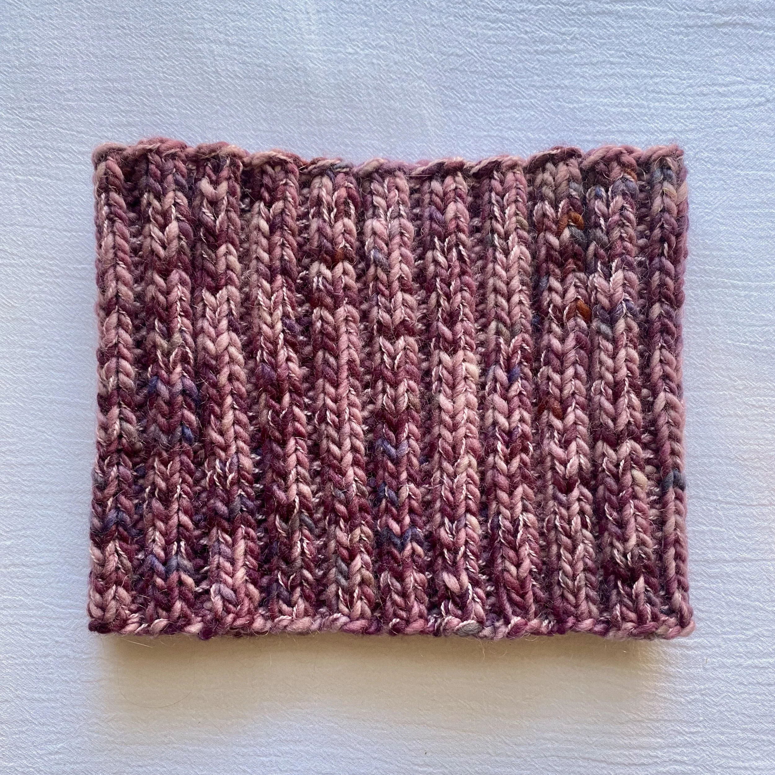 Plum Ribbed Cowl